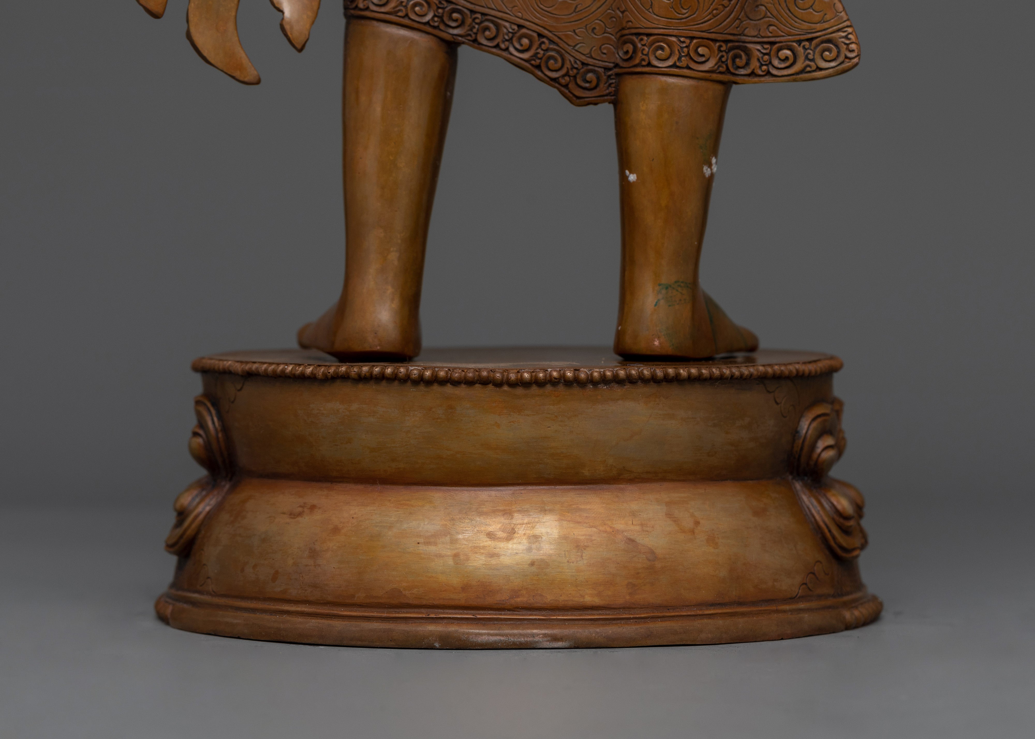 Standing Maitreya Buddha Statue in Oxidized Copper | Collector's Pride Sculpture