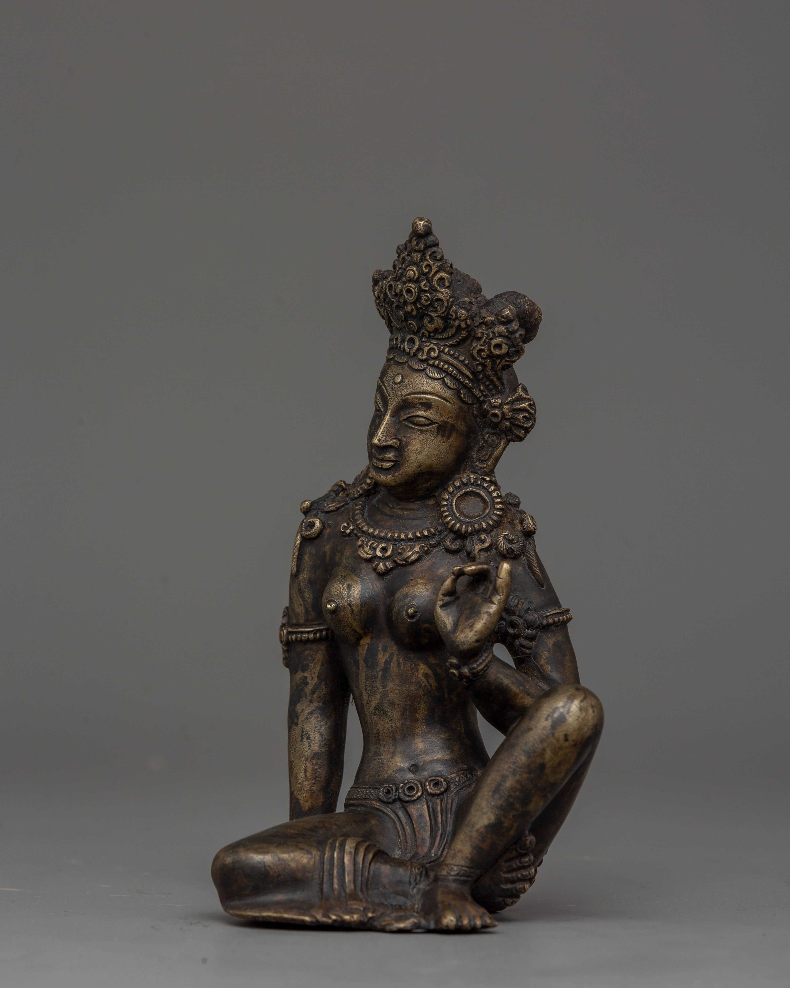 Feminine Energy Green Tara Statue | Tibetan Spiritual Artwork