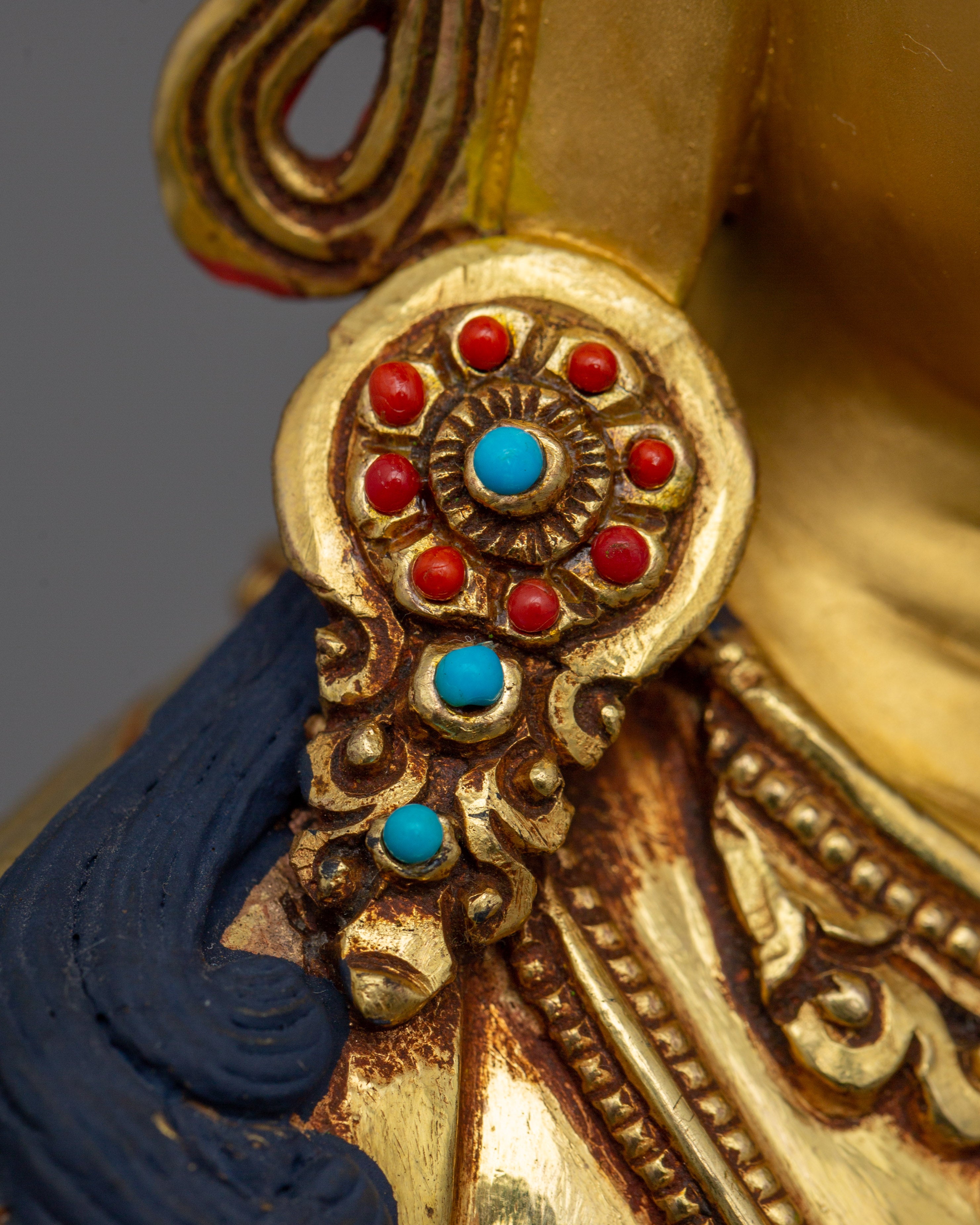 Golden Manjushri Buddha Statue | Wisdom Deity of Bodhisattva