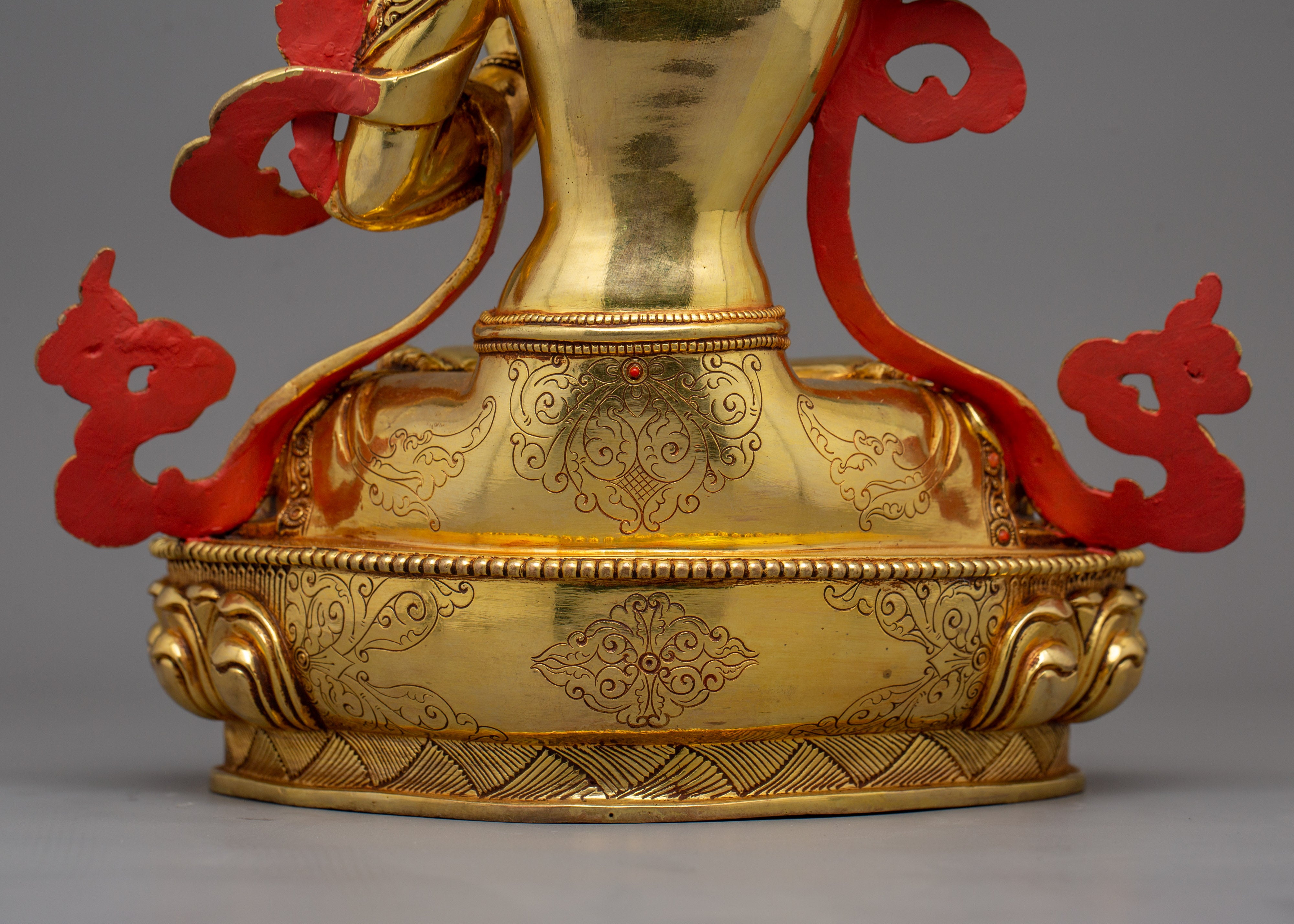 Golden Manjushri Buddha Statue | Wisdom Deity of Bodhisattva