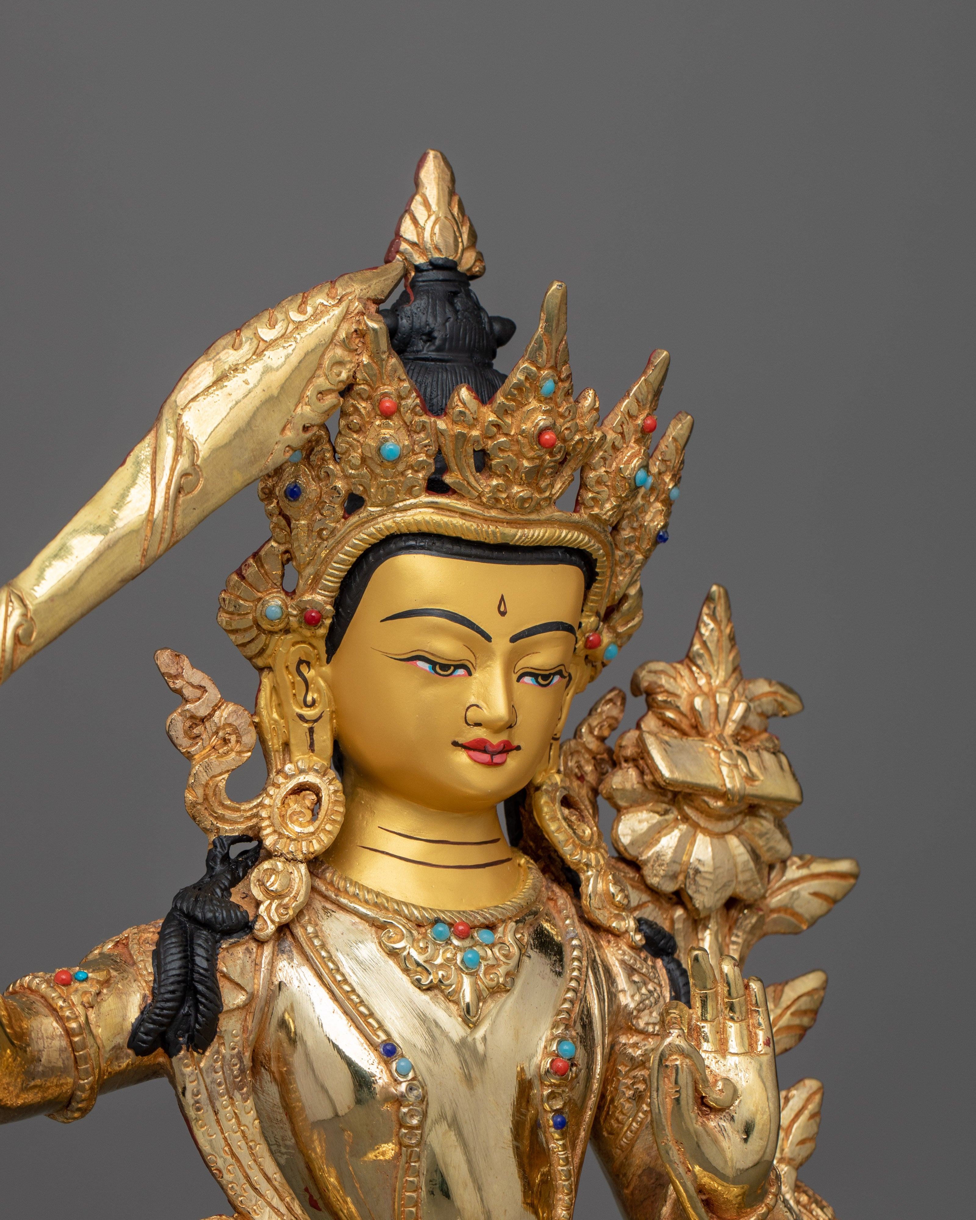Manjushri Supreme Wisdom Statue | Handmade in Nepal