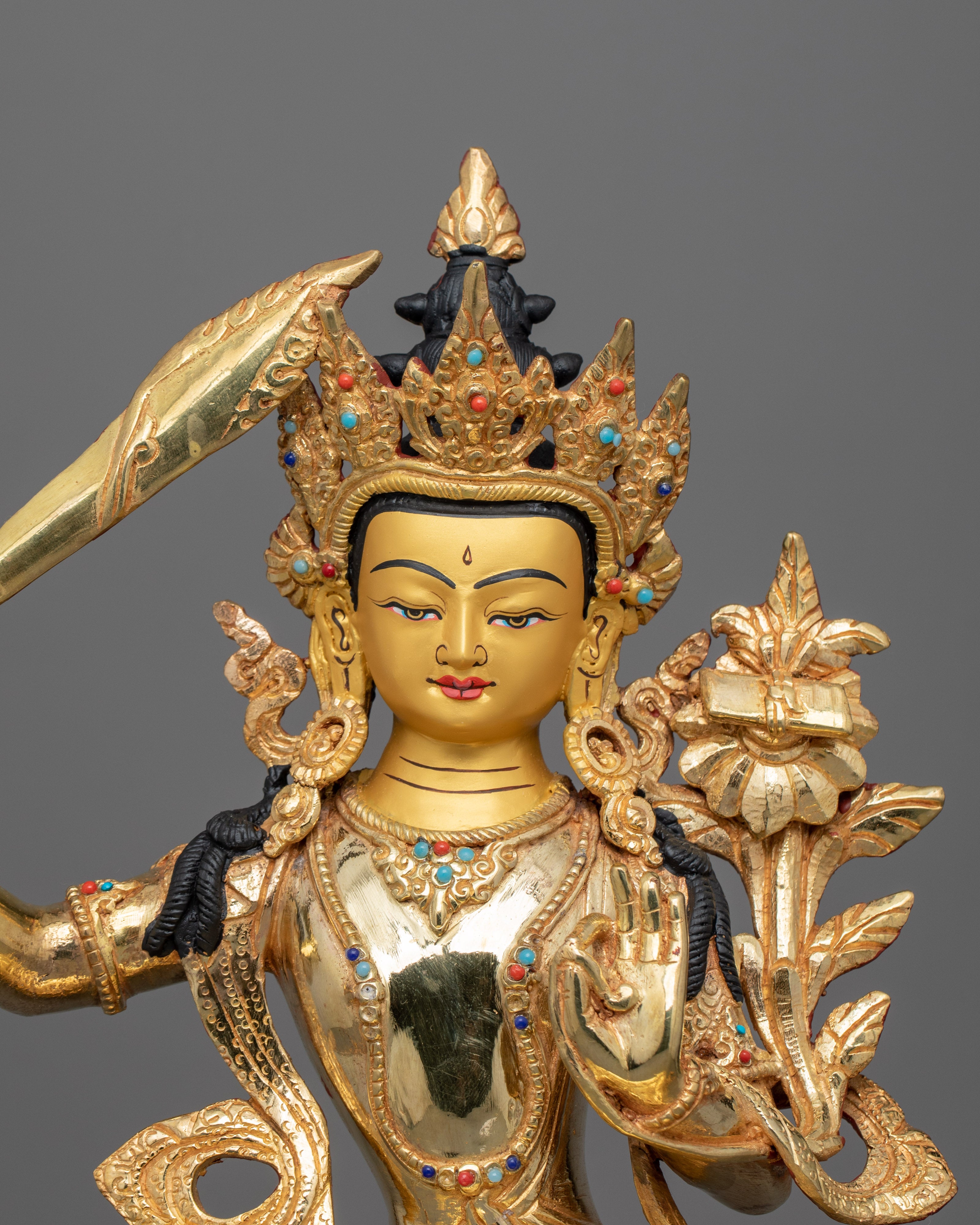 Manjushri Supreme Wisdom Statue | Handmade in Nepal