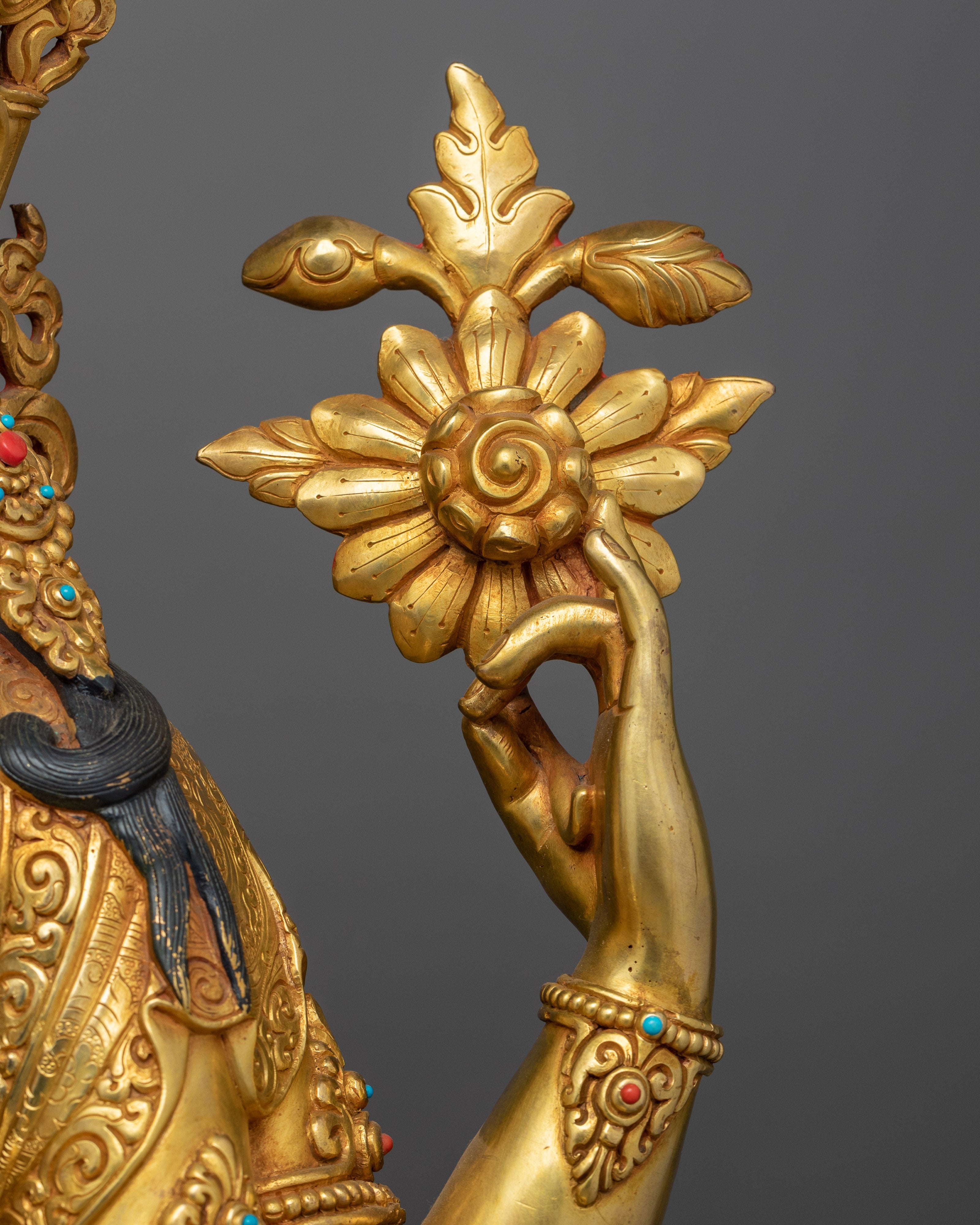 Tibetan Art for Meditation Chenrezig Lokeshvara Figurine | Symbol of Universal Compassion