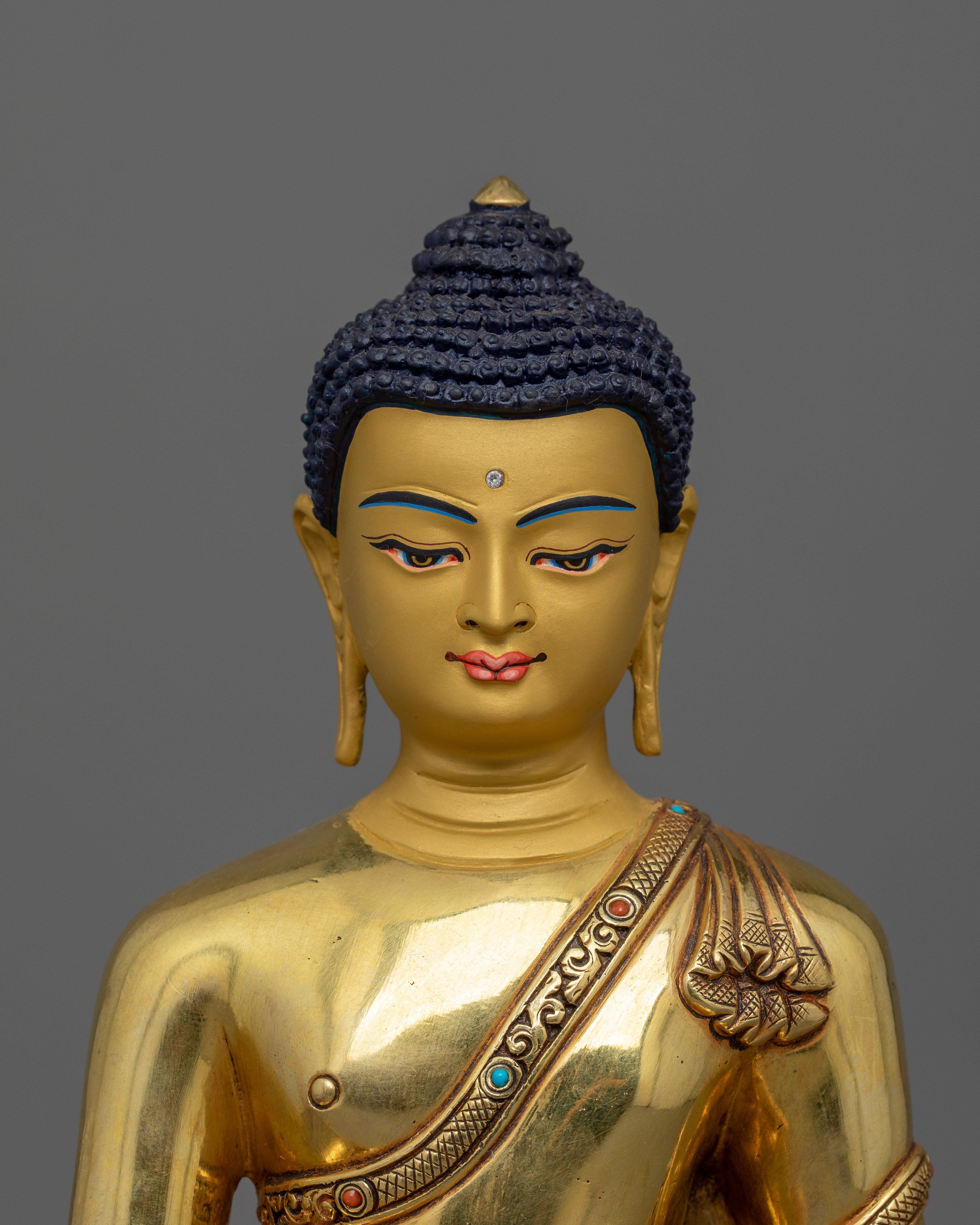 Historical Buddha Statue with Divine Sacred Halo | Representation of Enlightened Energy