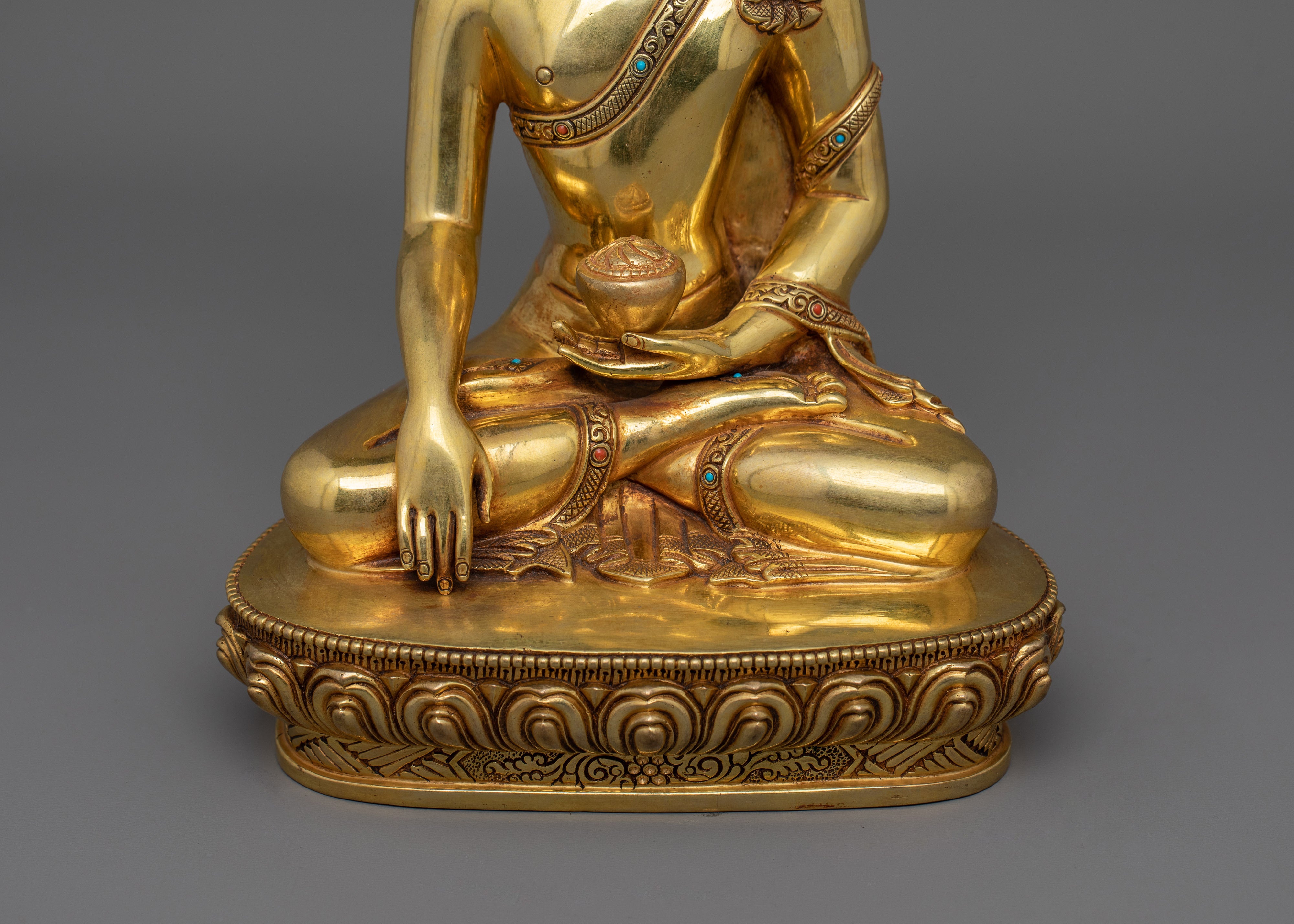 Historical Buddha Statue with Divine Sacred Halo | Representation of Enlightened Energy