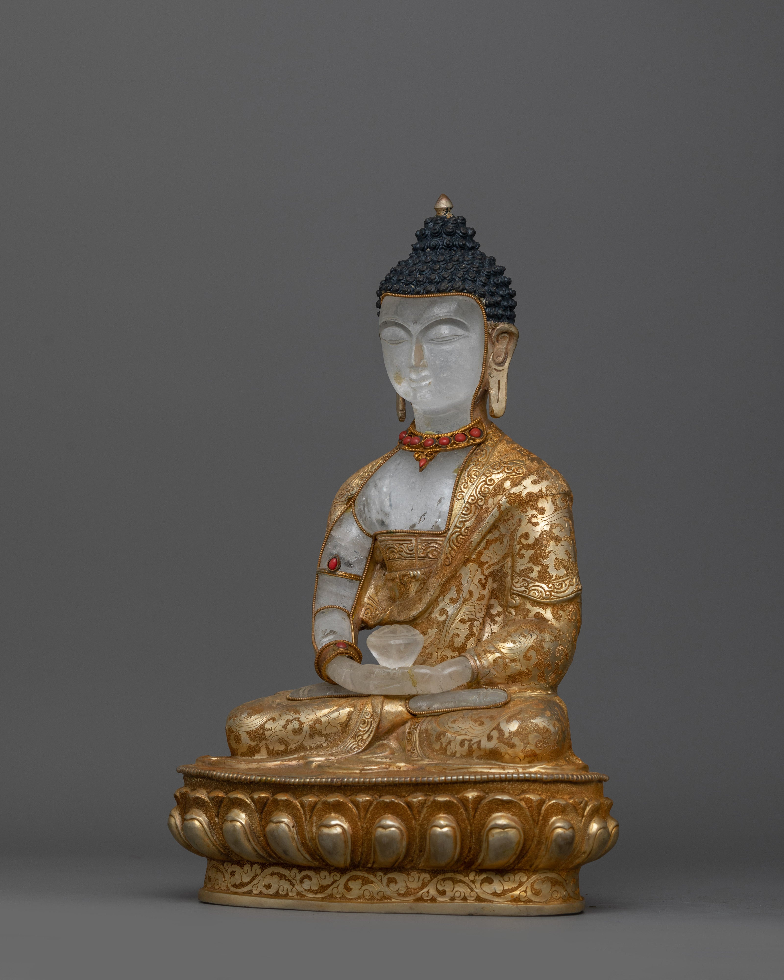 Amitabha Infinite Light Buddha Crystal Statue
