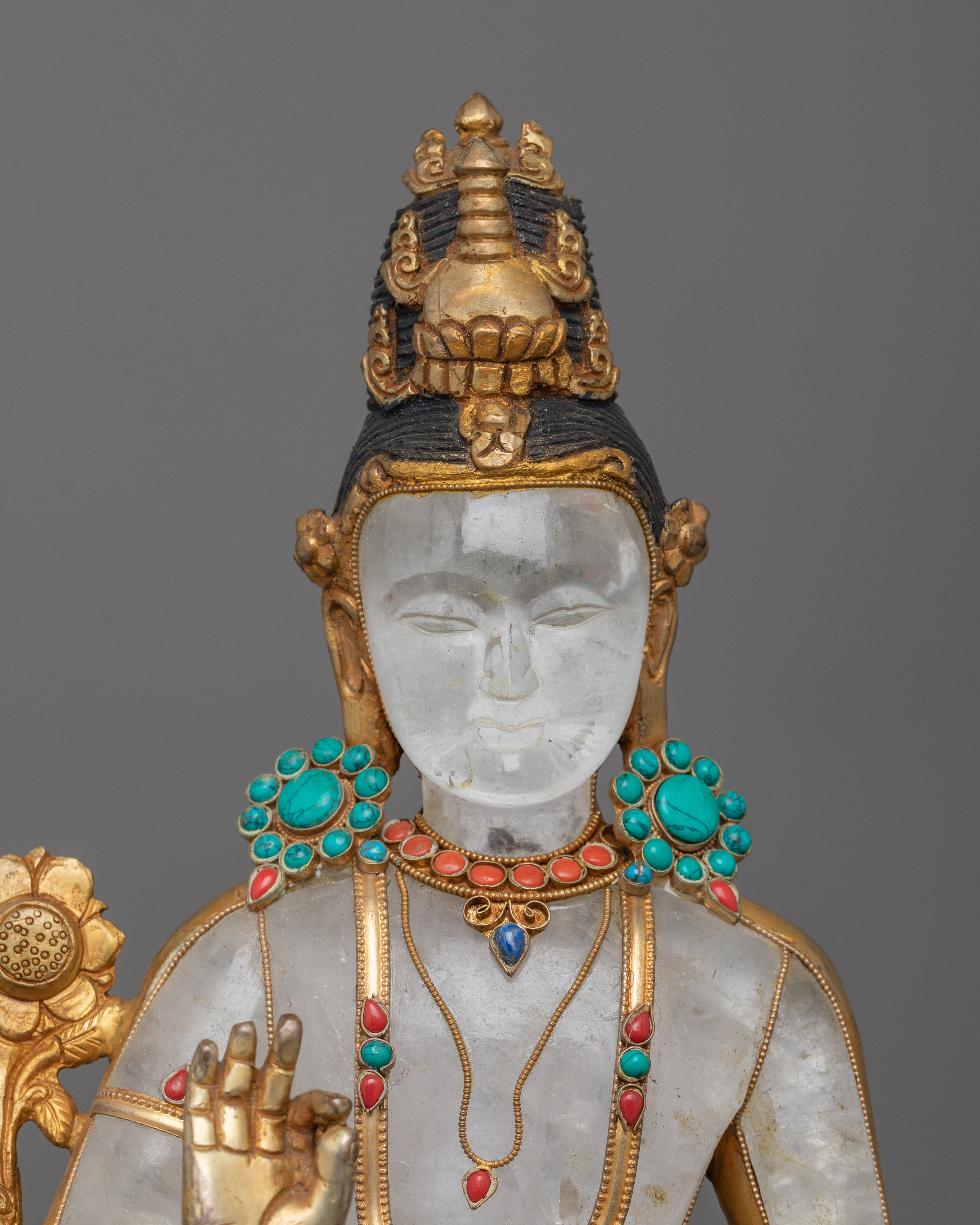 Crystal Maitreya Buddha Statue | Buddha of the Future