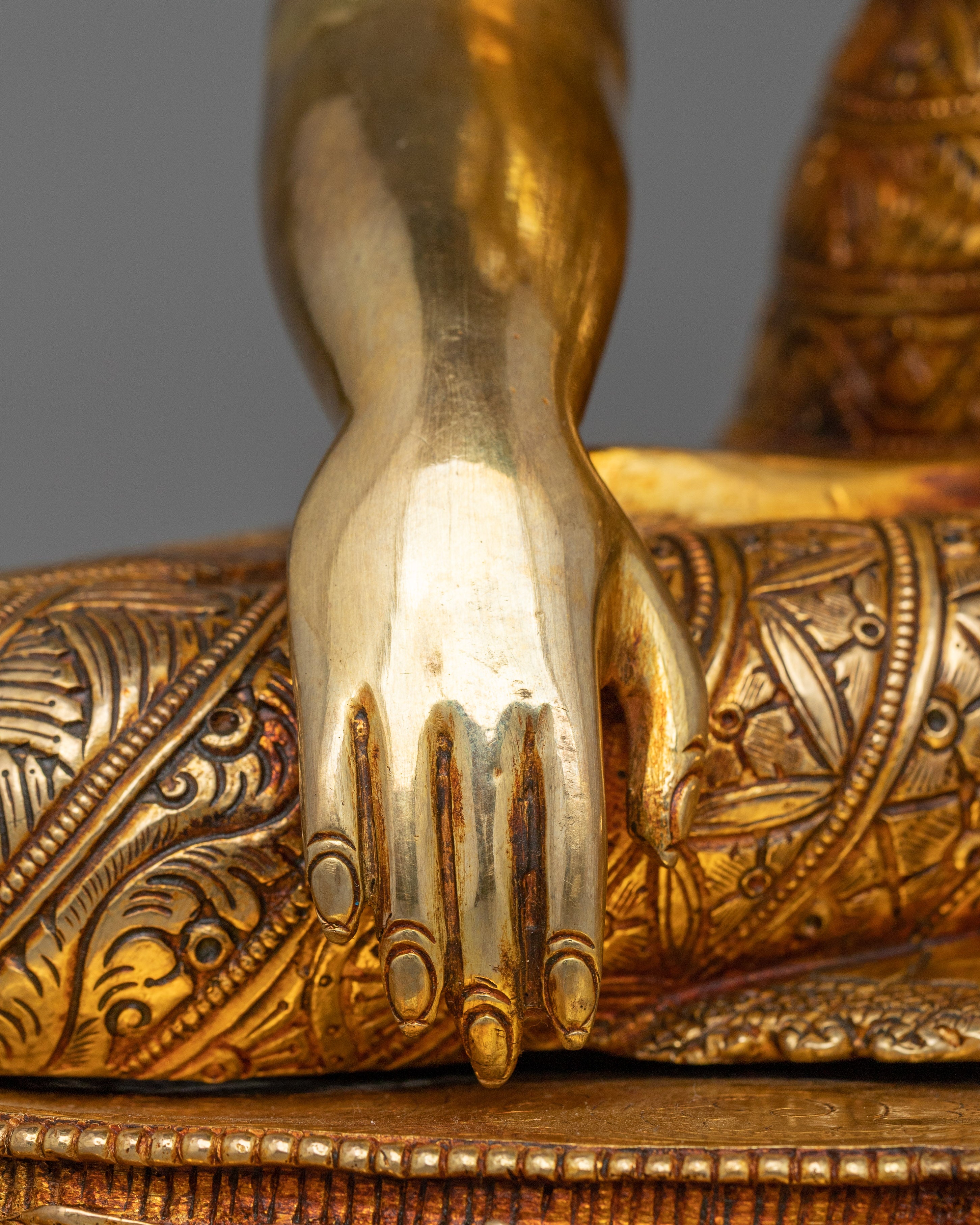 Historical Shakyamuni Buddha in Earth-Touching Mudra | Statue for Spiritual Awakening