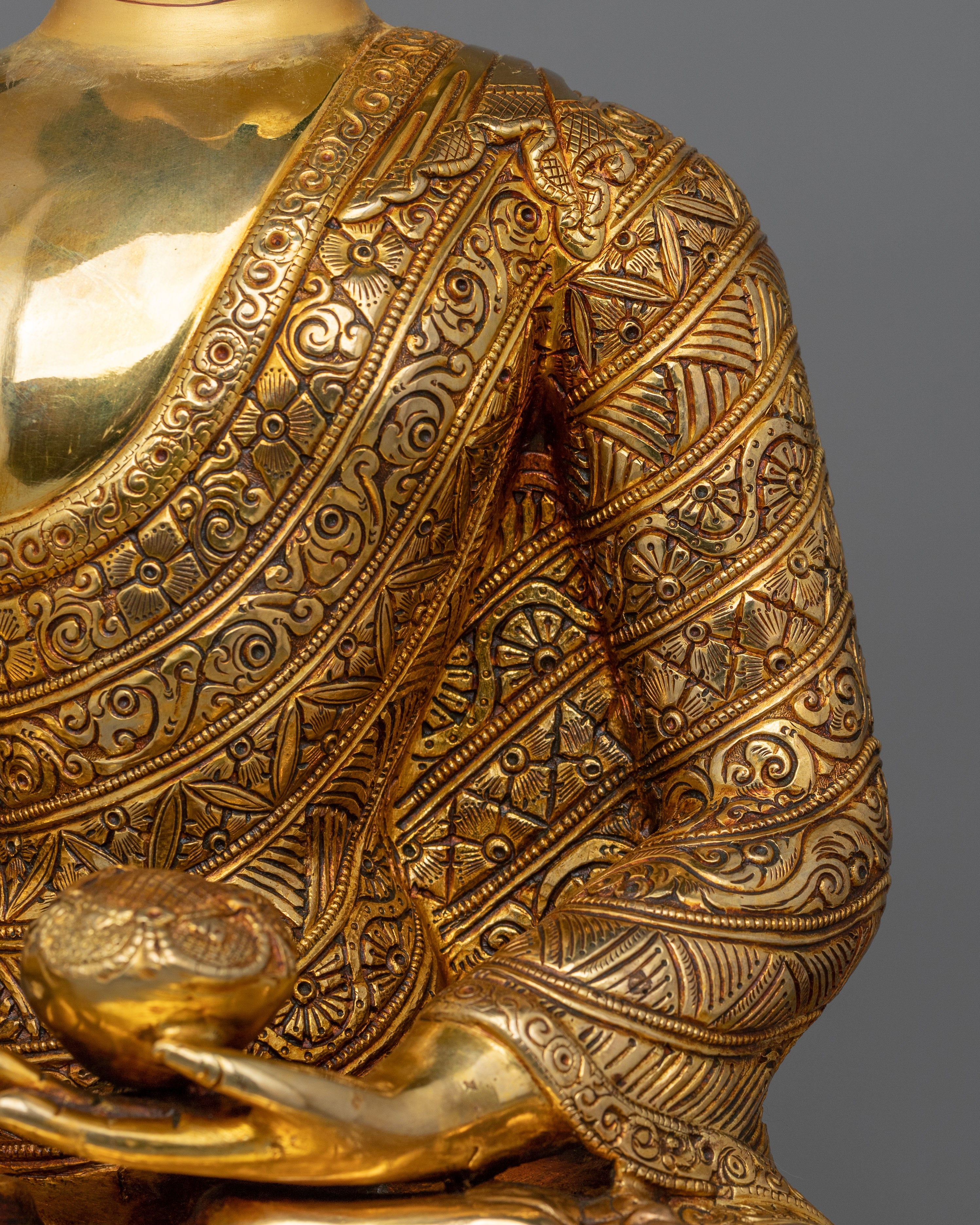 Historical Shakyamuni Buddha in Earth-Touching Mudra | Statue for Spiritual Awakening