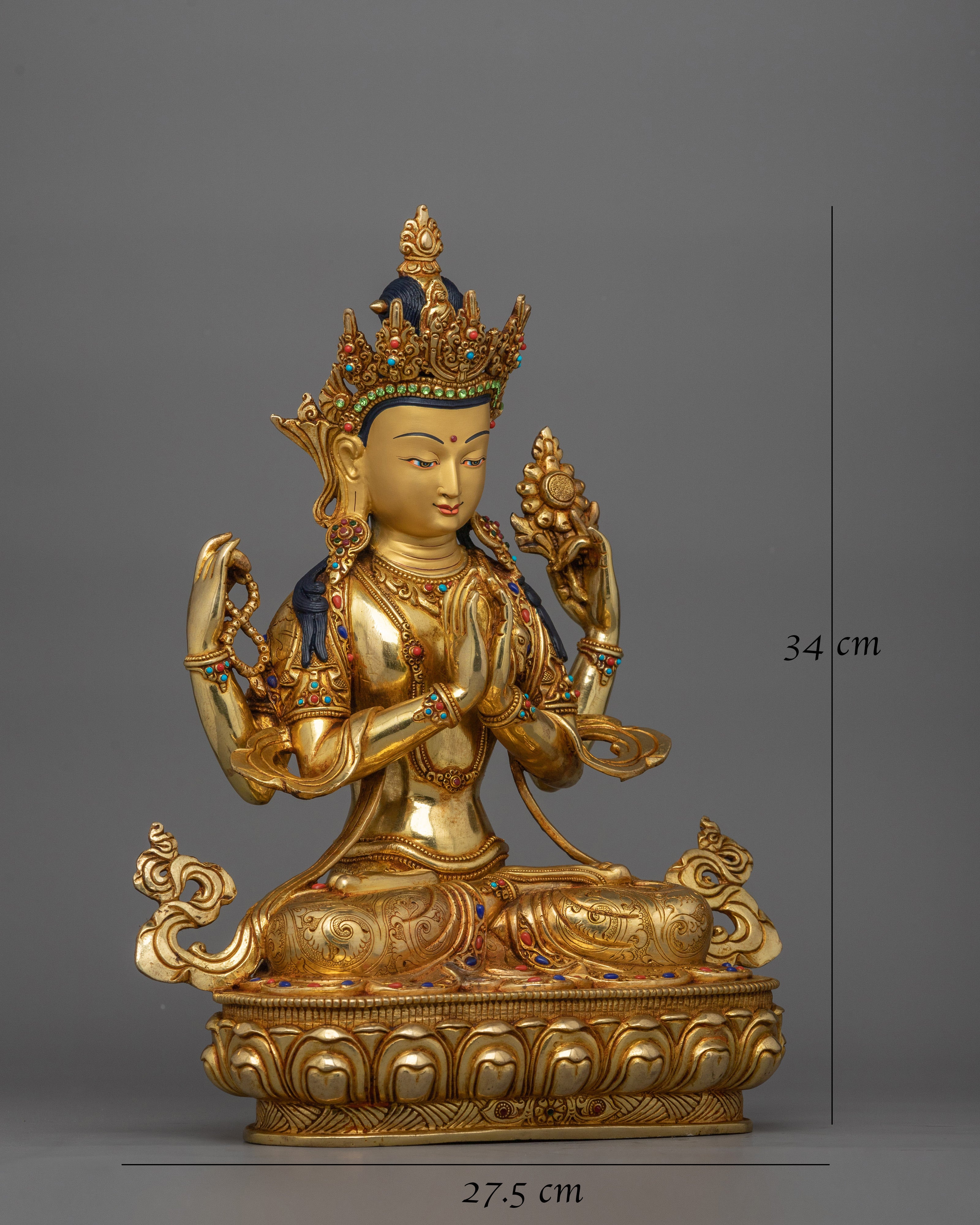 Handcrafted Set of Enlightened Buddhas | Symbols of Compassion, Wisdom, and Enlightenment