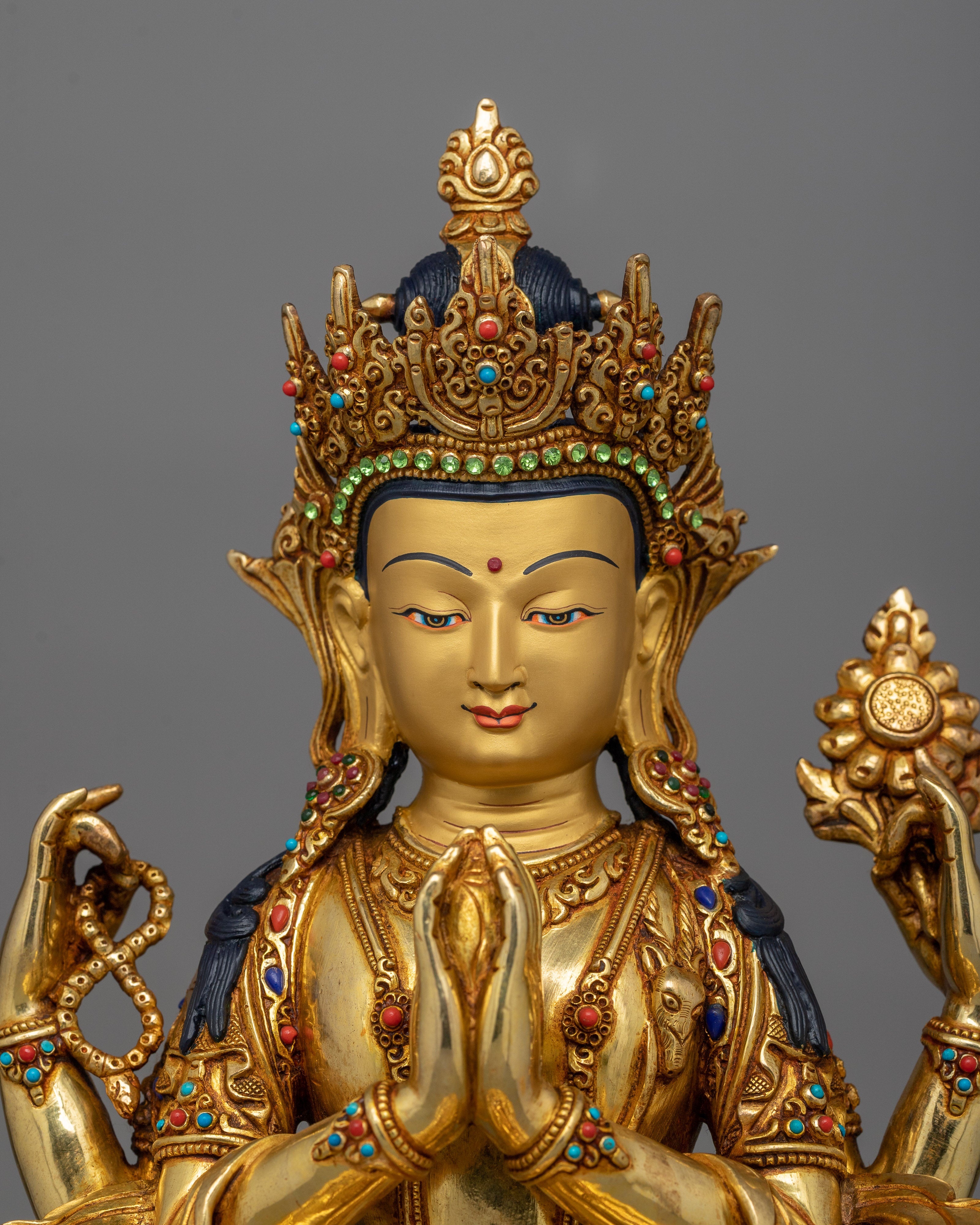 Handcrafted Set of Enlightened Buddhas | Symbols of Compassion, Wisdom, and Enlightenment