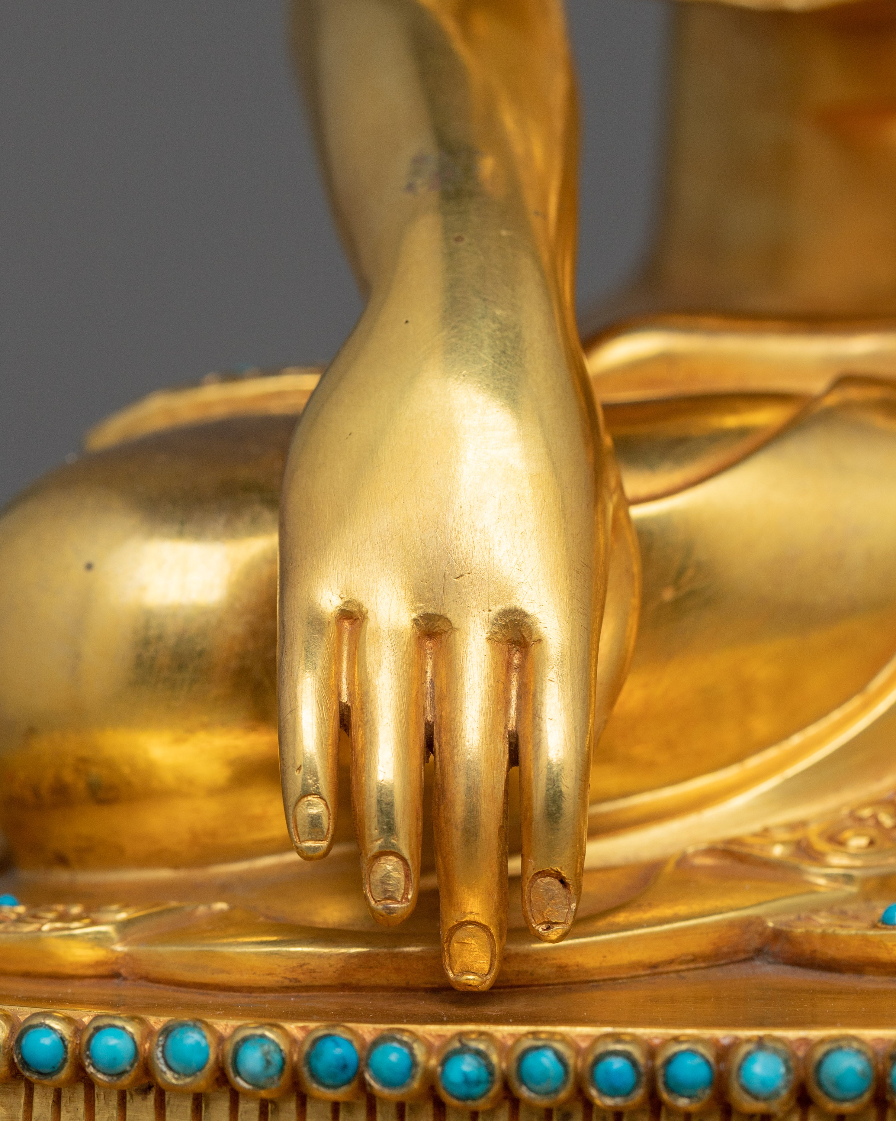 Siddhartha Gautama Golden Statue | Handmade 24k Gold Gilded Sculpture