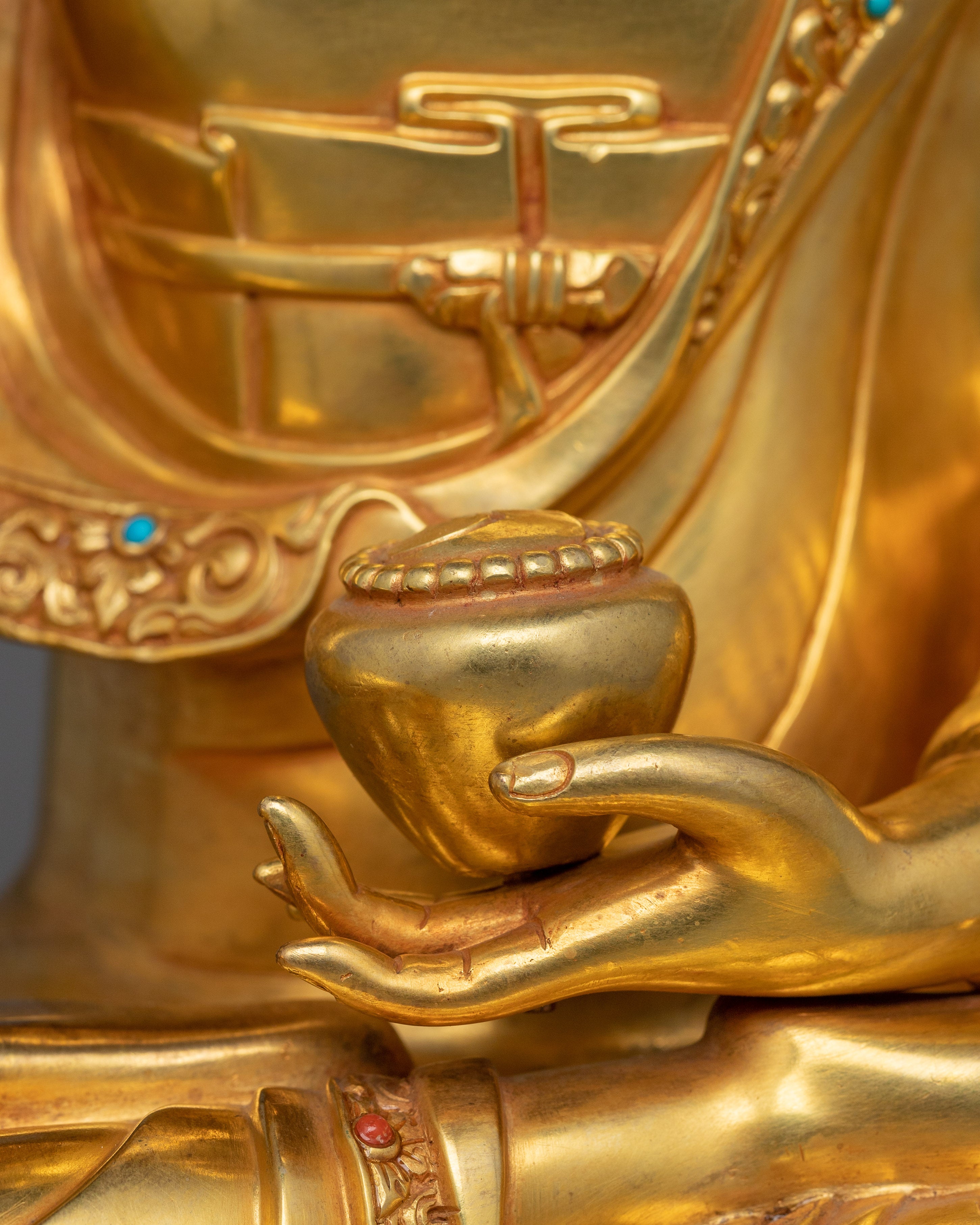 Siddhartha Gautama Golden Statue | Handmade 24k Gold Gilded Sculpture