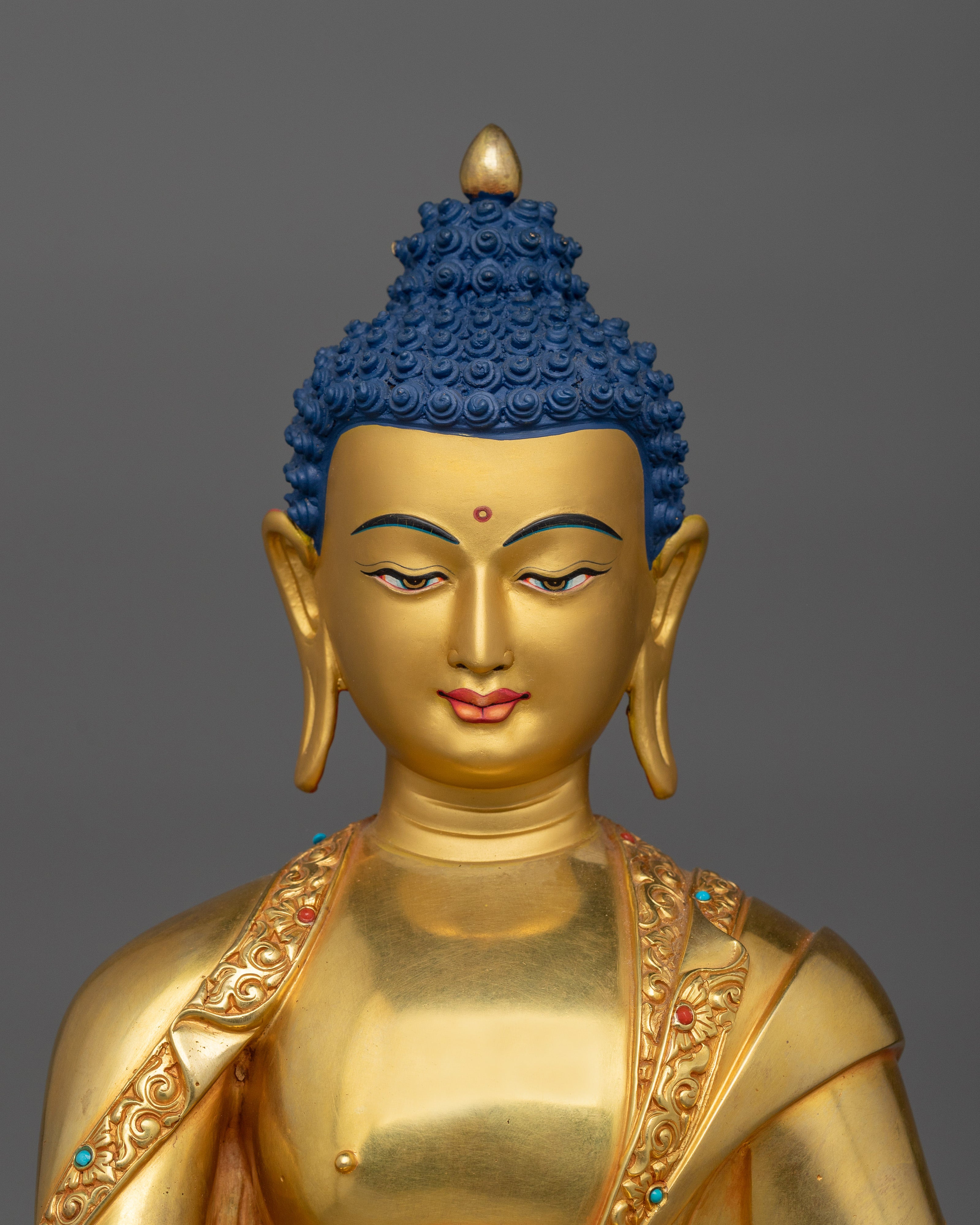 Siddhartha Gautama Golden Statue | Handmade 24k Gold Gilded Sculpture