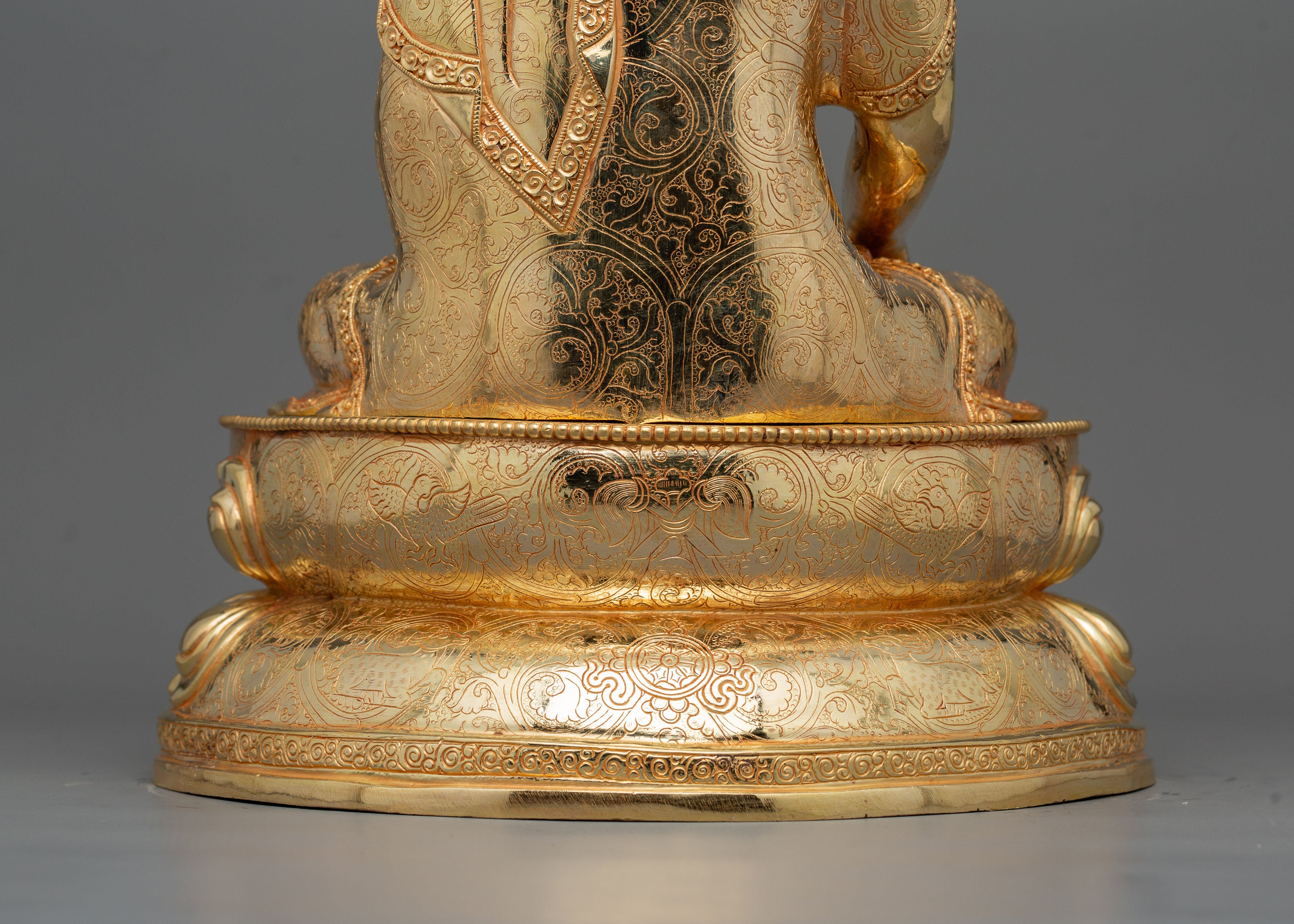 Shakyamuni Buddha, Religious Teacher Statue | 24k Gold Gilded Sculpture