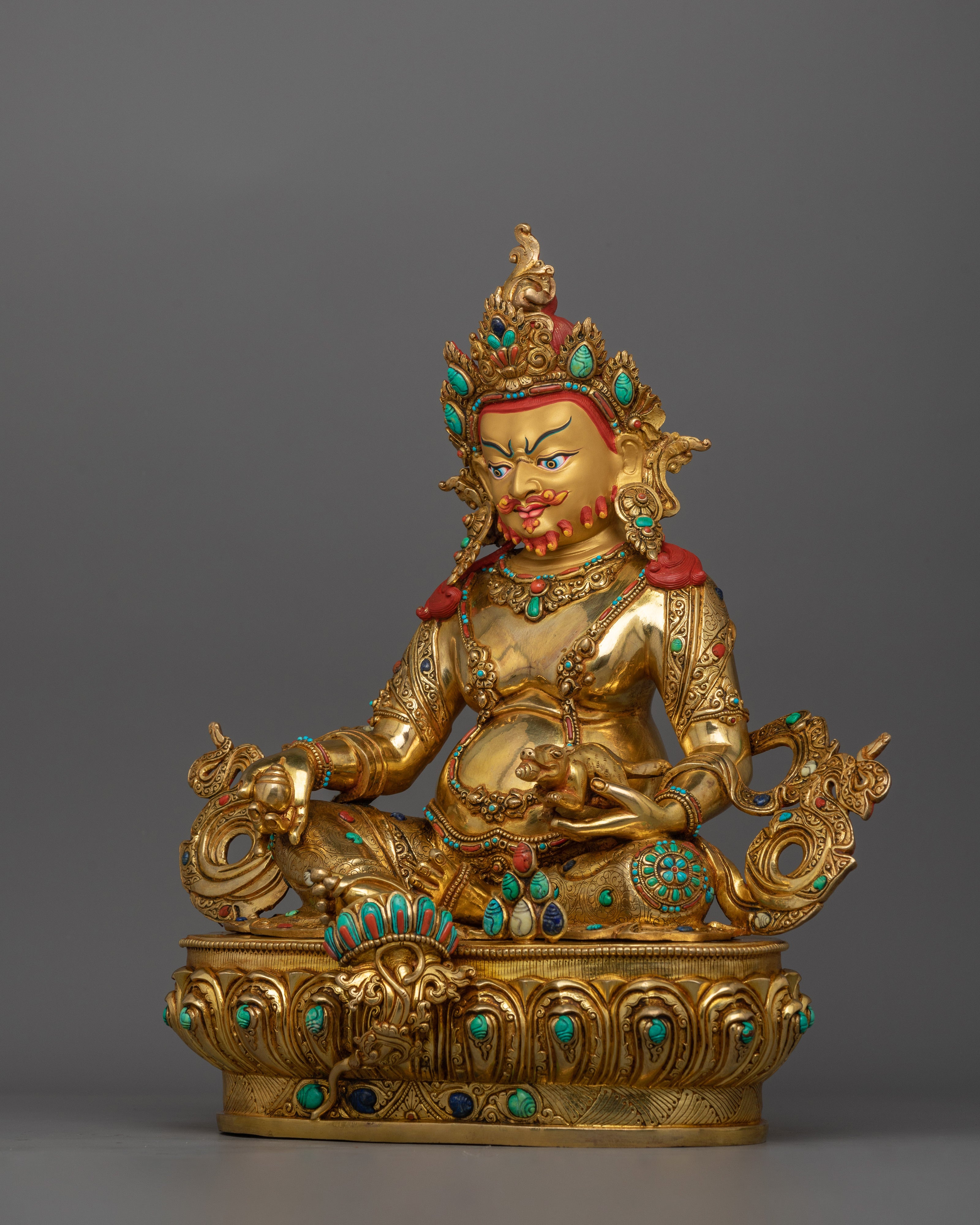 Himalayan Prosperity Sculpture of Dzambhala | God of Fortune Wealth