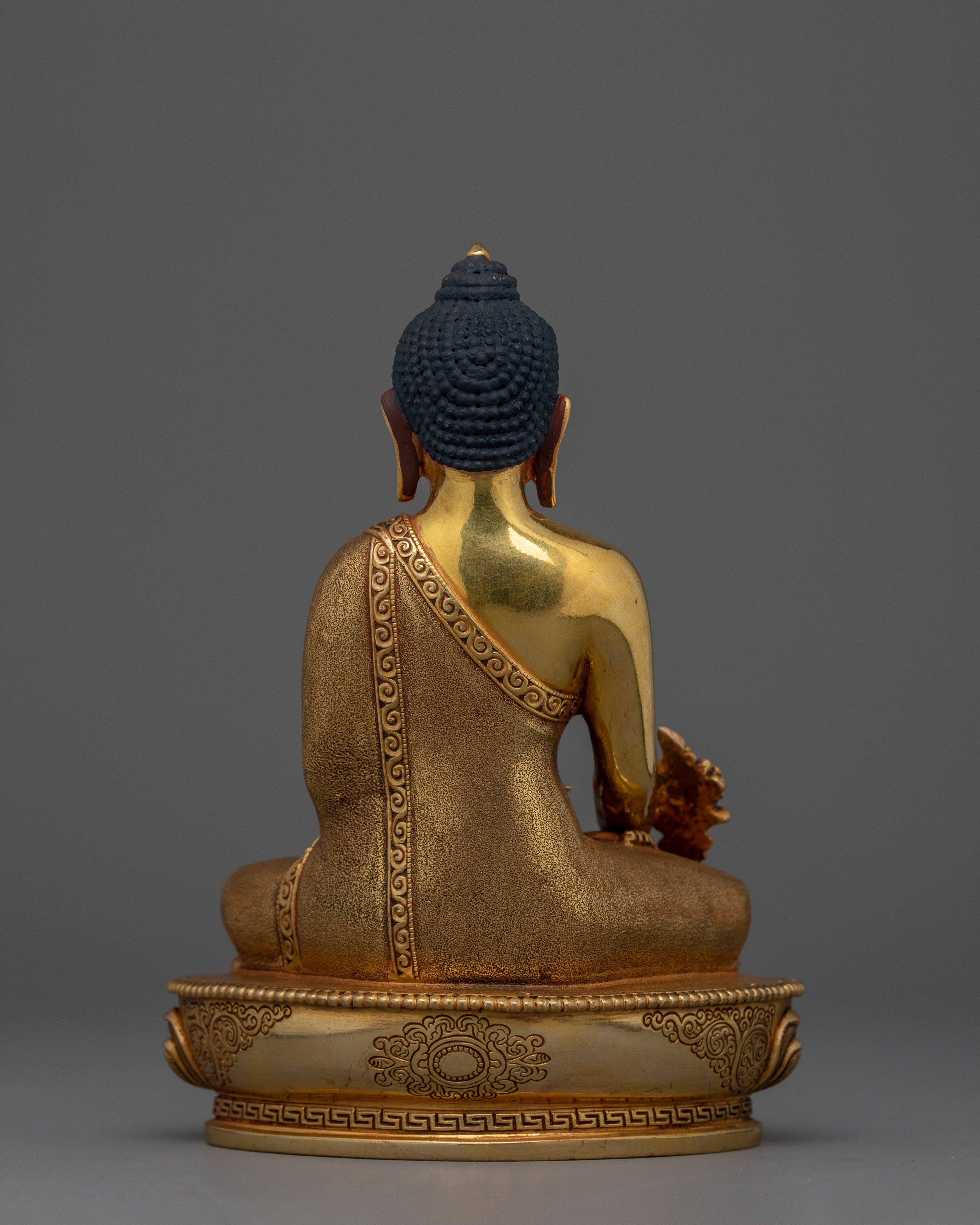 Healing Buddha Bhaisajyaguru Statue | Handcrafted 24K Gold Gilded Statue