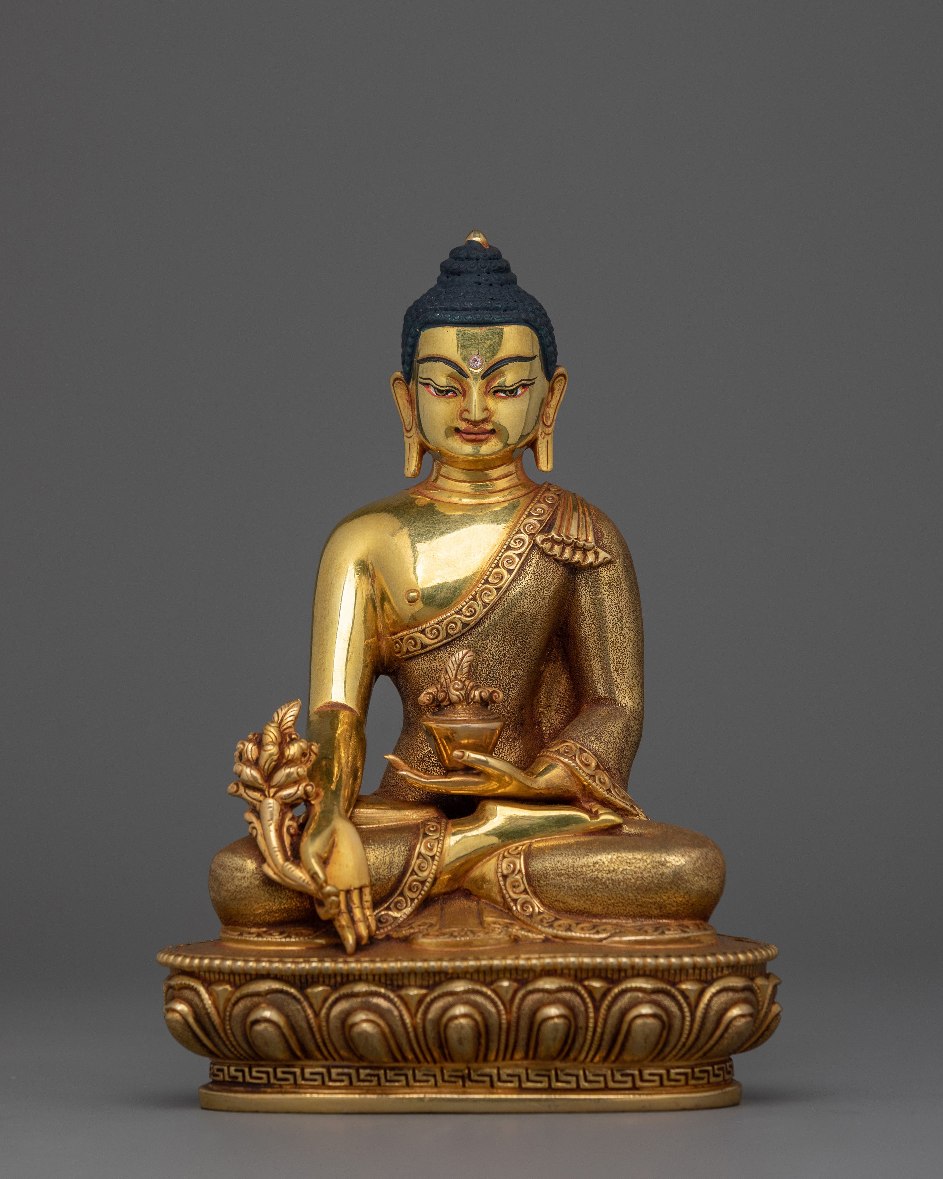 Sacred Three Buddha Sculpture Set | Medicine, Amitabha, and Shakyamuni Statues