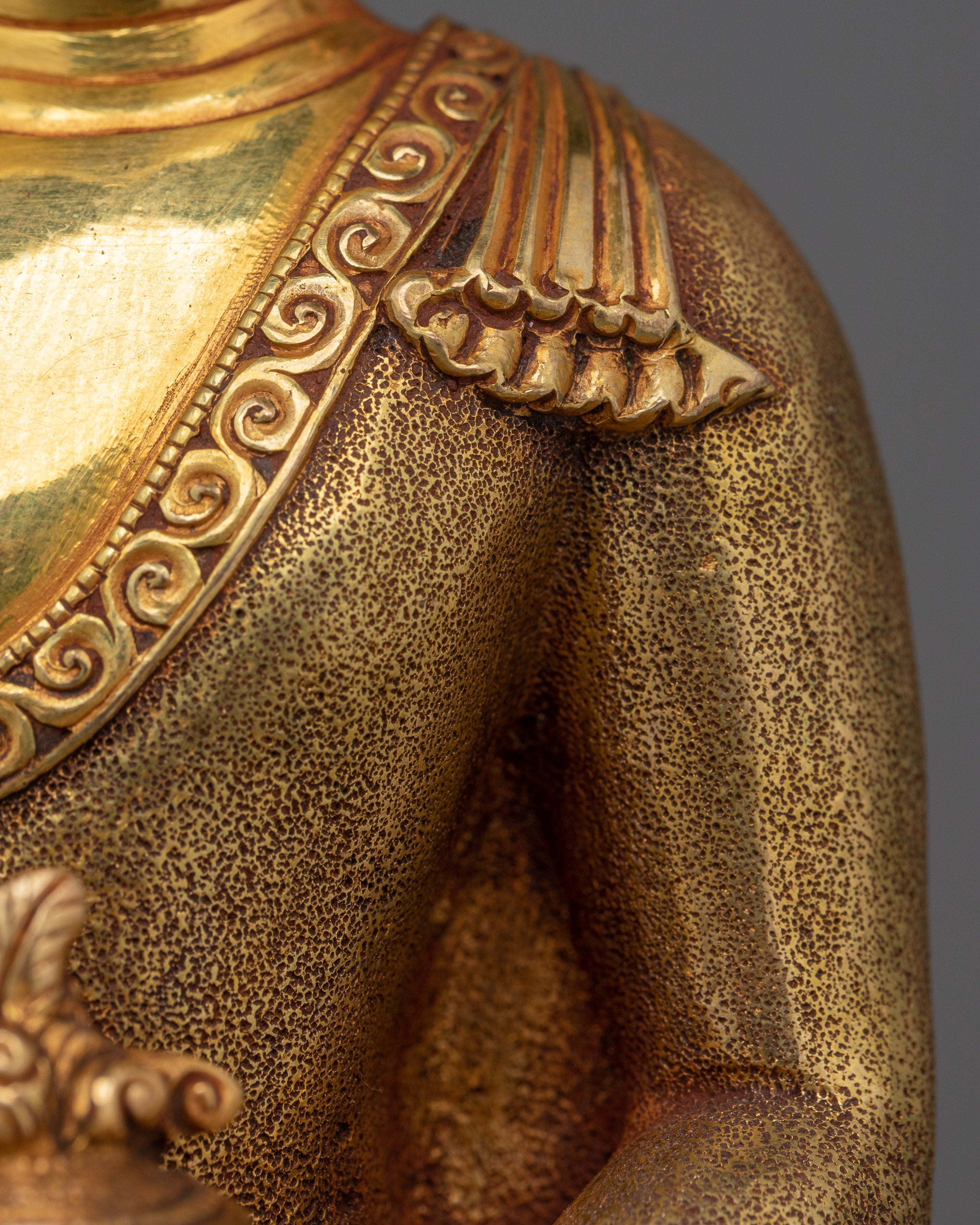 Healing Buddha Bhaisajyaguru Statue | Handcrafted 24K Gold Gilded Statue