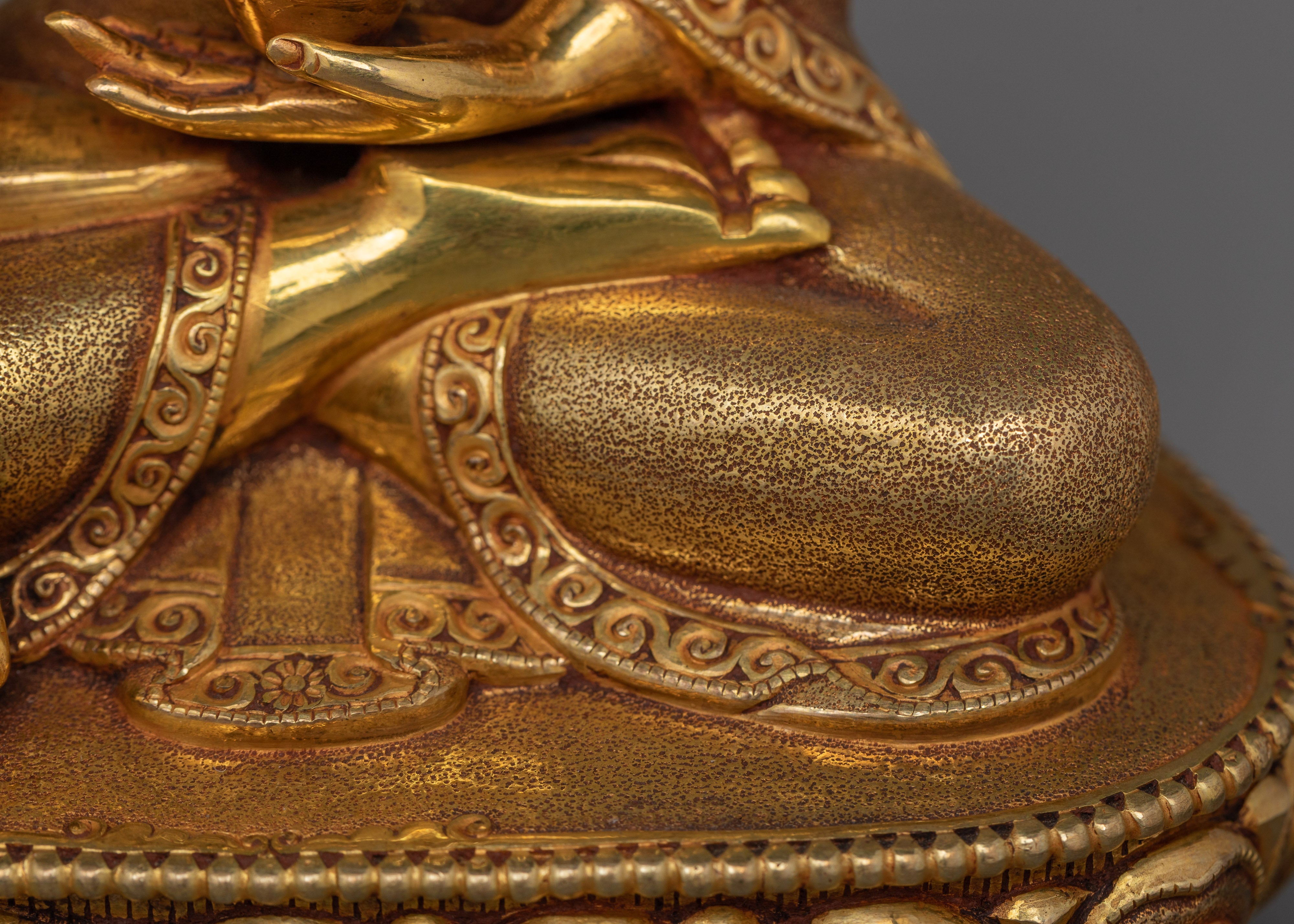 Healing Buddha Bhaisajyaguru Statue | Handcrafted 24K Gold Gilded Statue