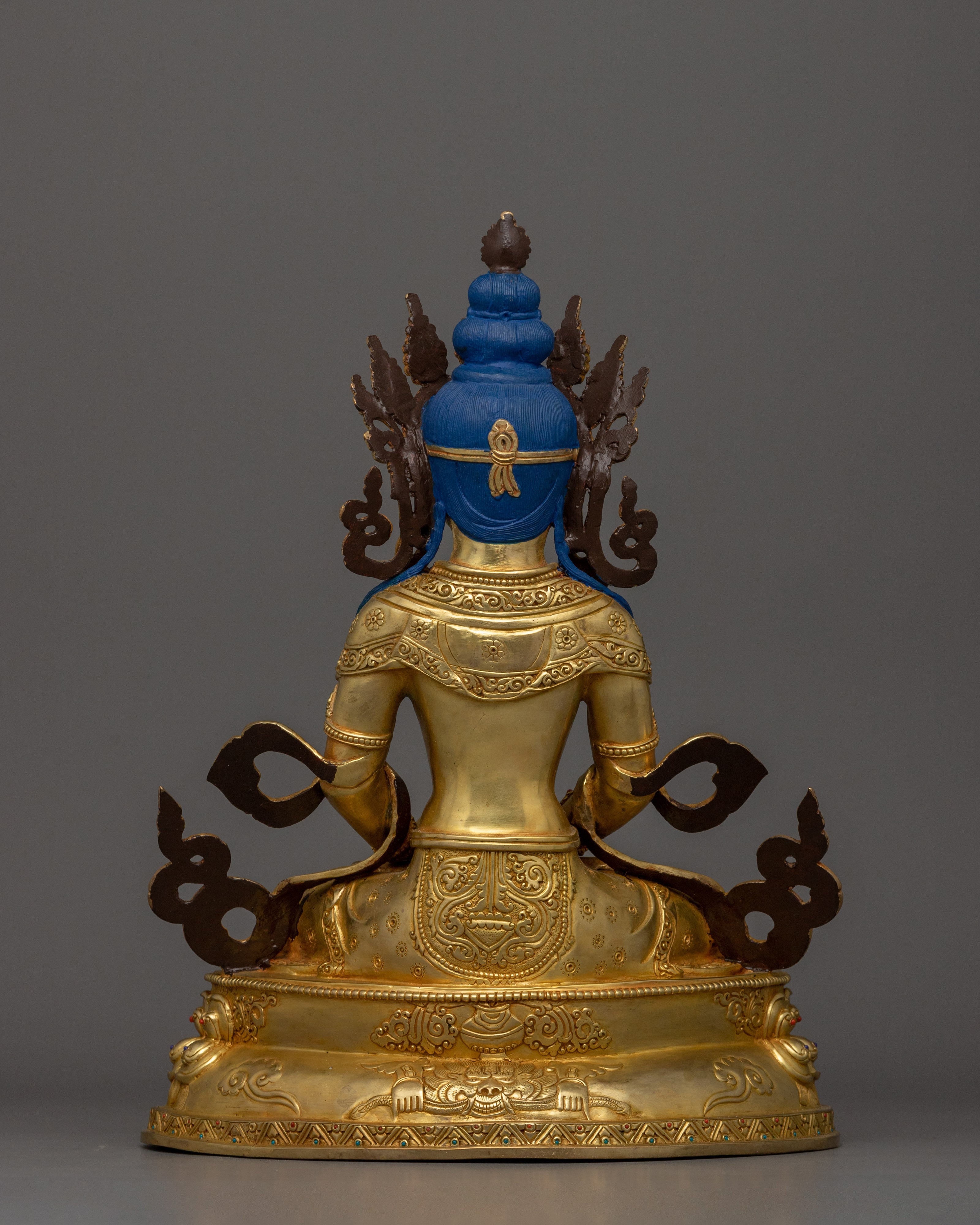 Buddhist Amitayus Deity of Longevity Figurine | Tibetan Symbol of Eternal Life and Prosperity