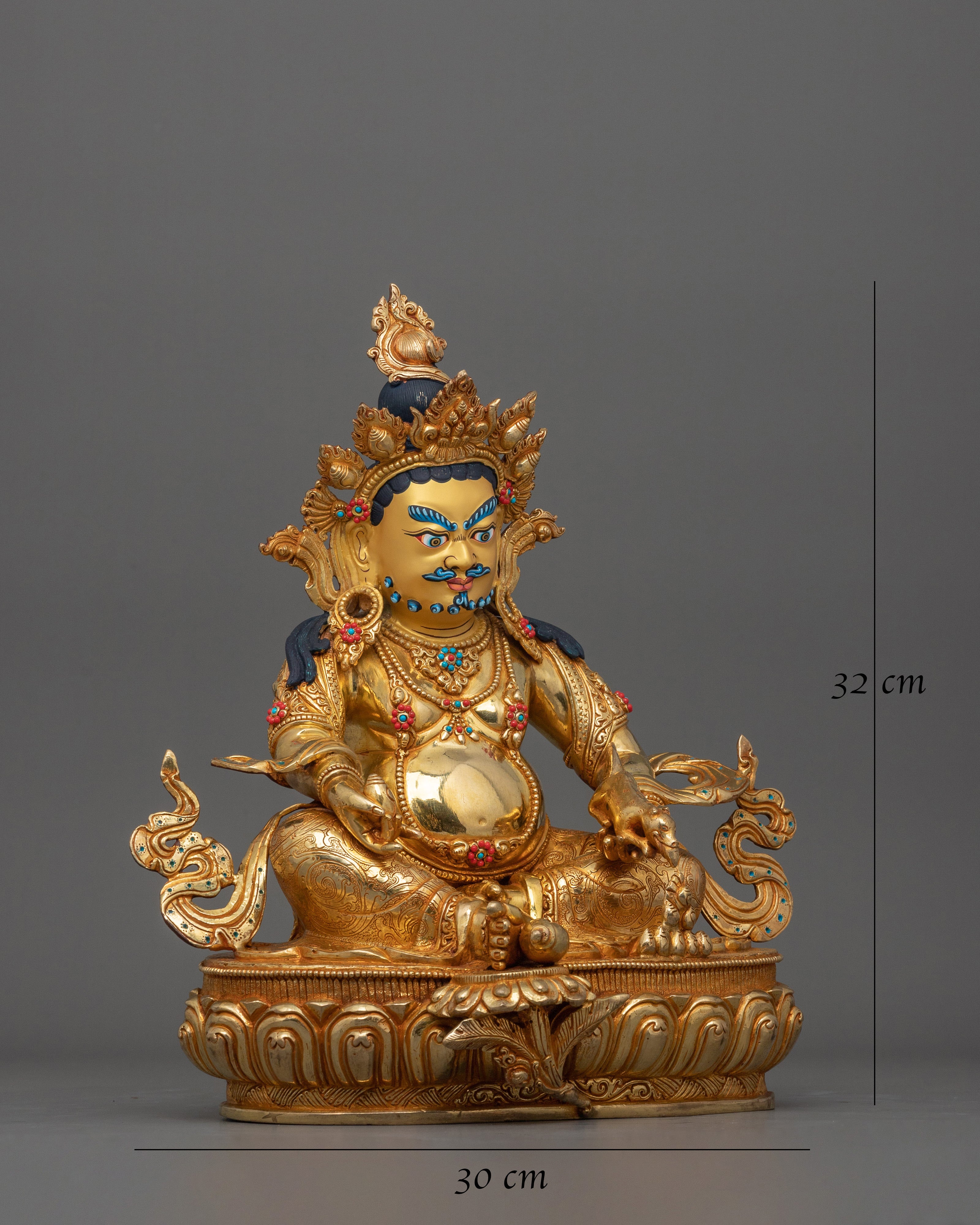 24K Gold-Gilded Wealth Deity