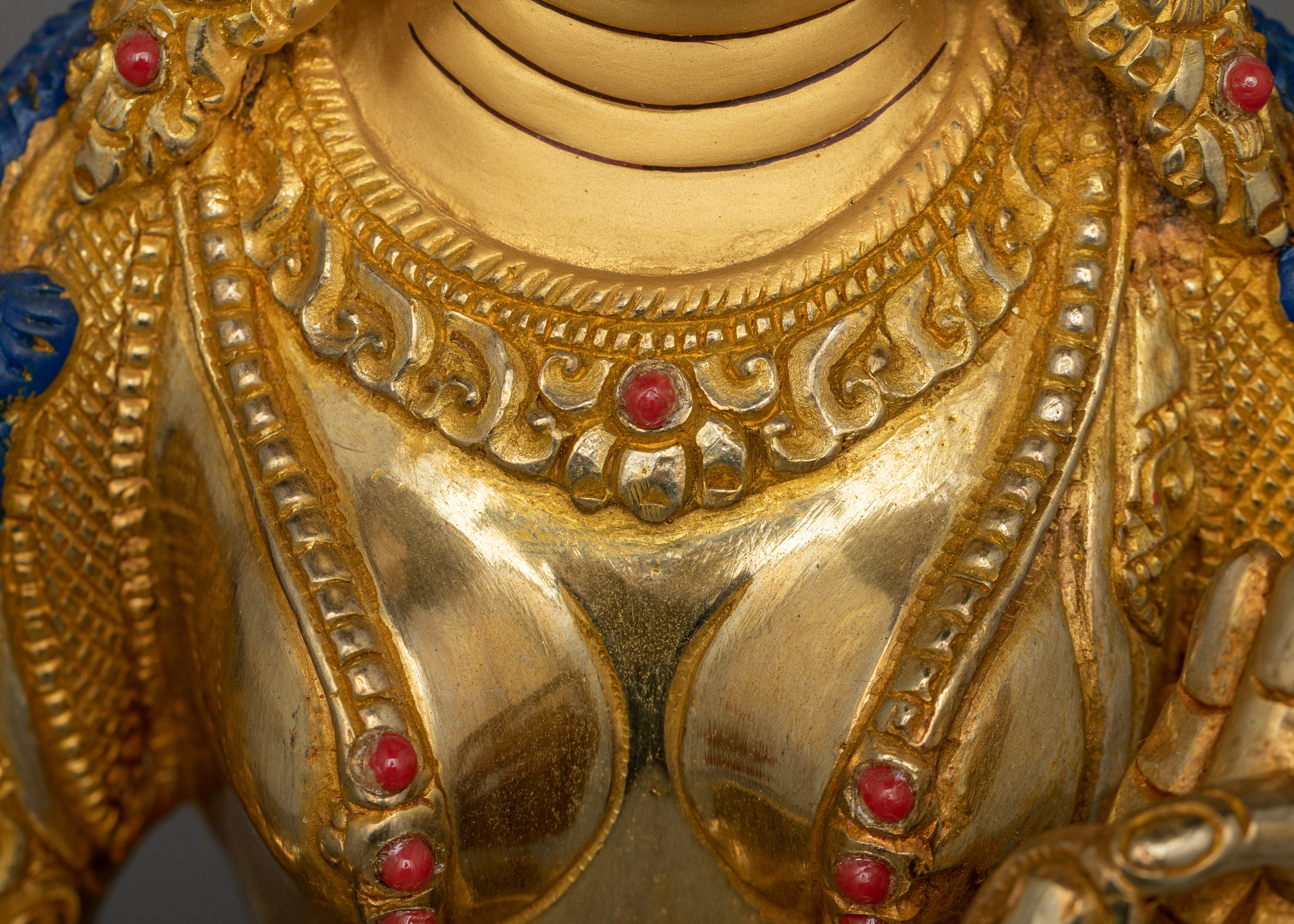 Sacred Mother Green Tara Figurine | A Fully Enlightened Female Buddha Sculpture