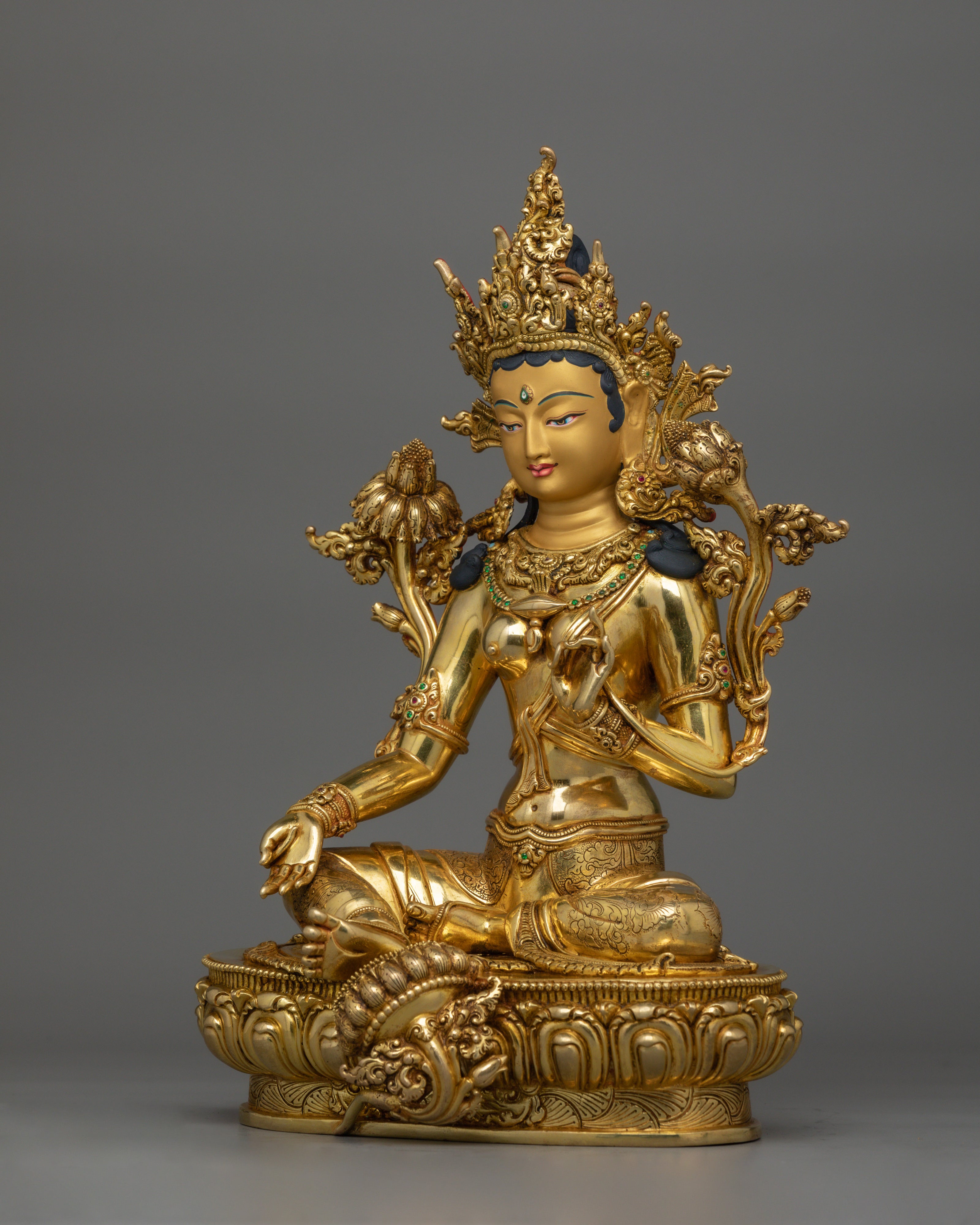 Goddess Syamatara Sculpture | The Compassionate Protector