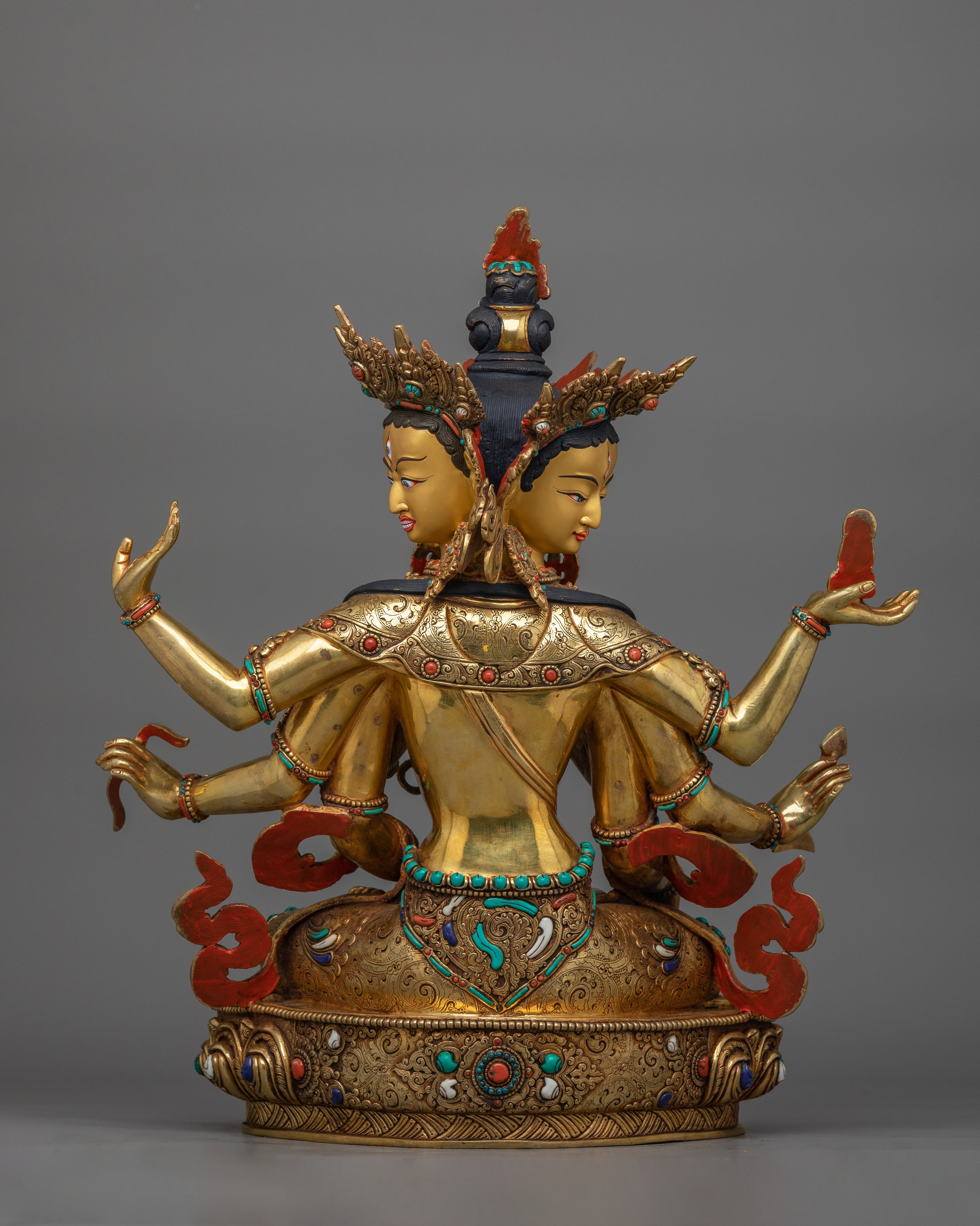 Tibetan Buddhism Ushnisaviajaya Sacred Sculpture | Himalayan Traditional Dakini Art
