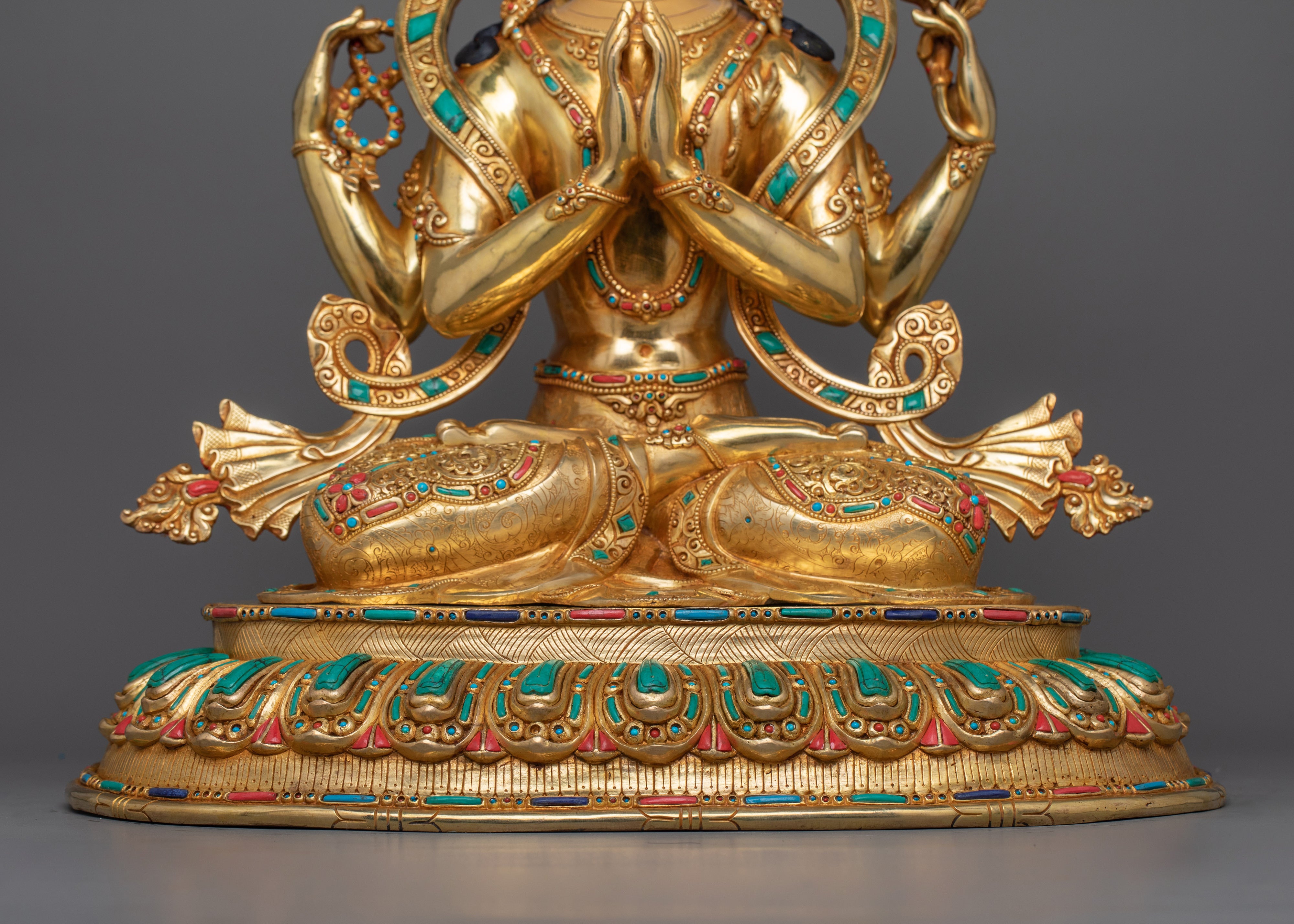 Bodhisattva of Compassion Chenrezig Sculpture | Himalayan Sacred Artwork