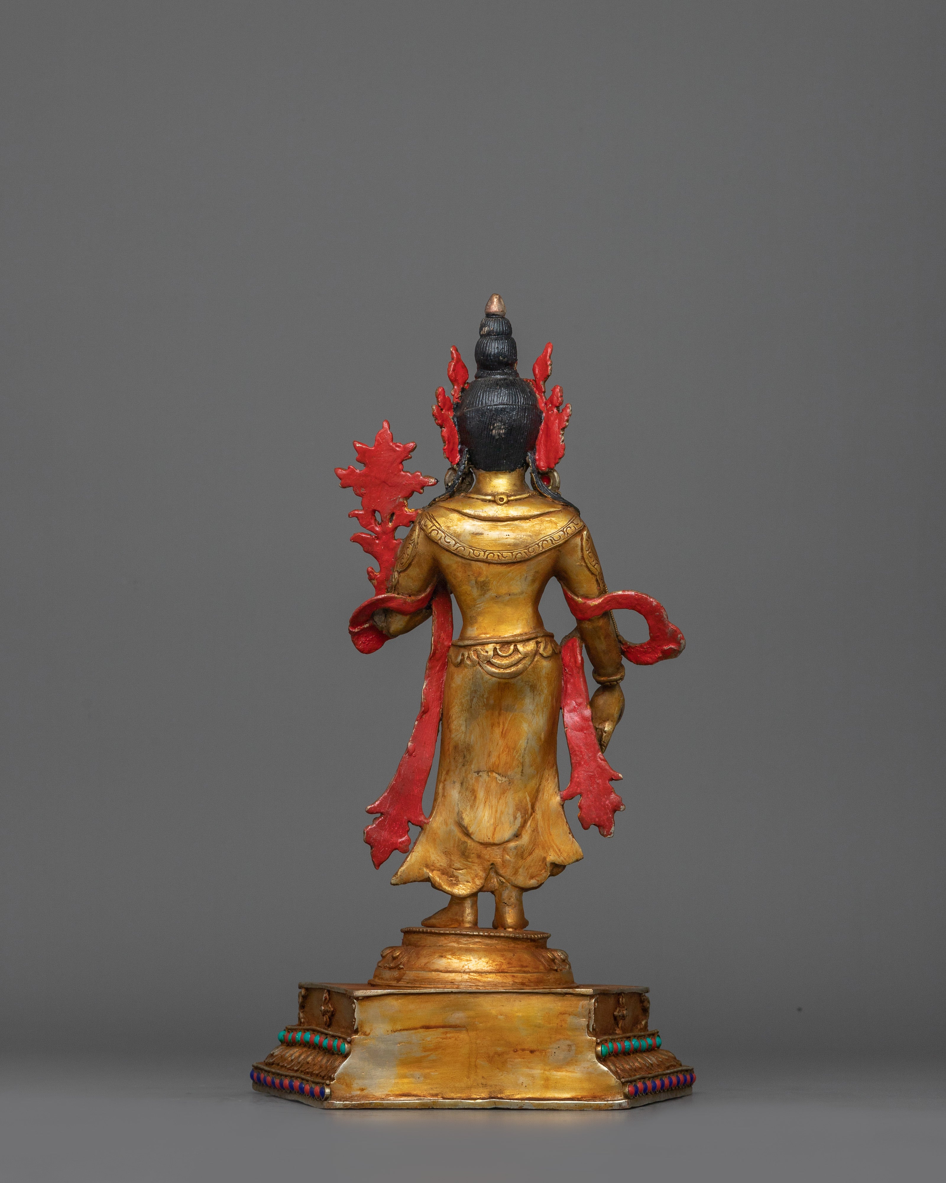 Sacred Avalokiteshvara Sculpture | Radiant Gemstone Buddhist Artwork
