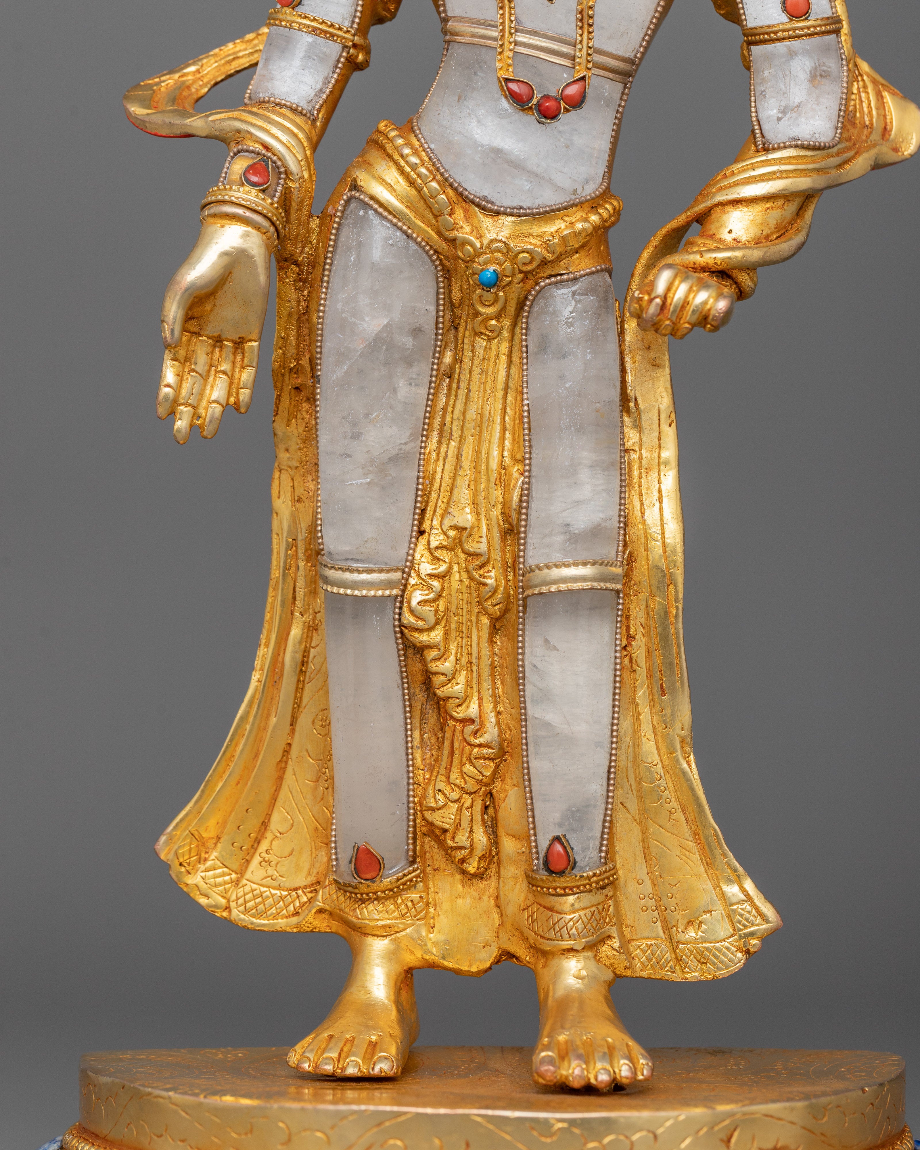 Standing Padmapani Bodhisattva Sculpture | Symbol of Compassion and Enlightenment