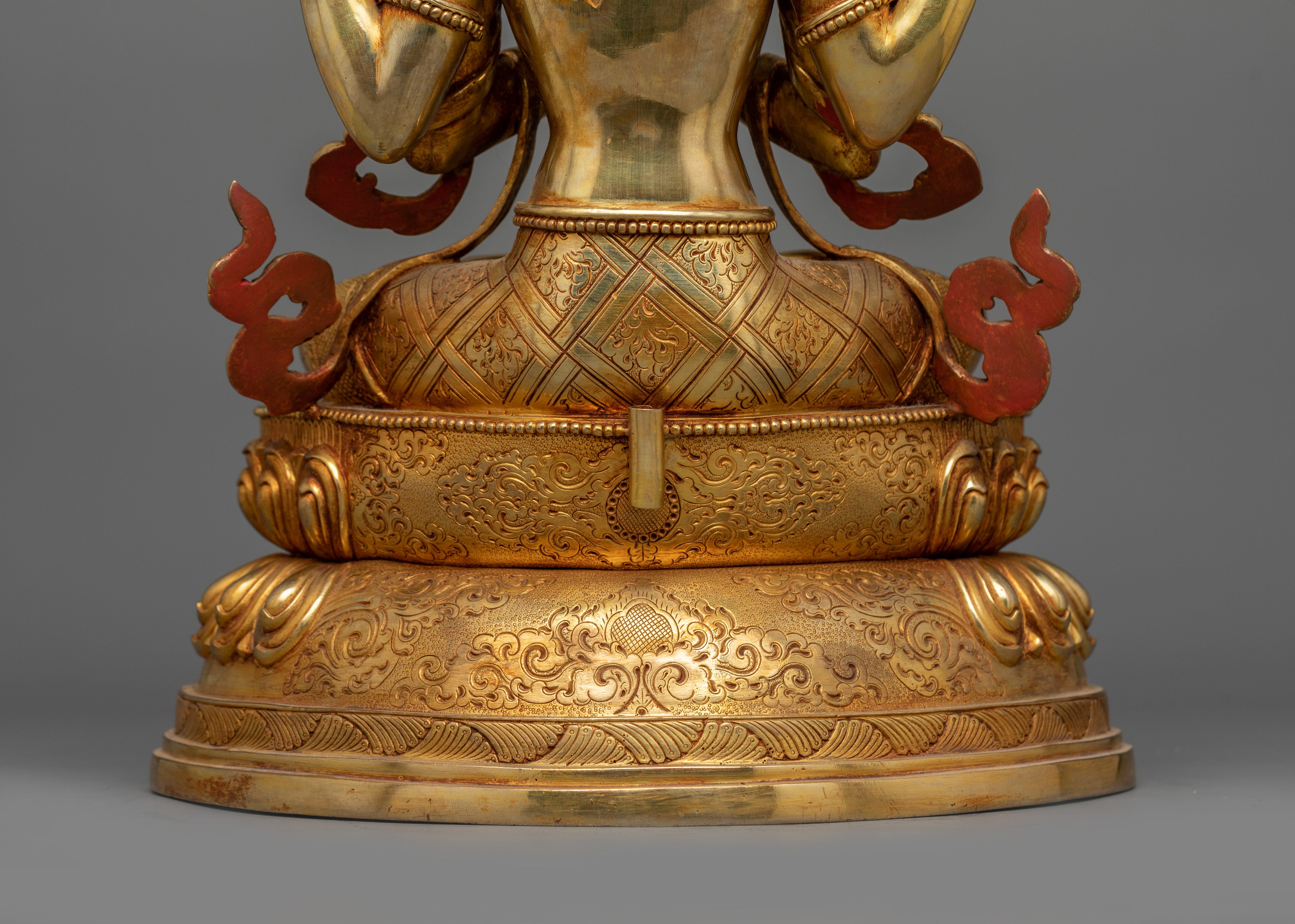 Four Armed Chenrezig Bodhisattva Figurine | Buddhist Compassionate Deity Chenrezig