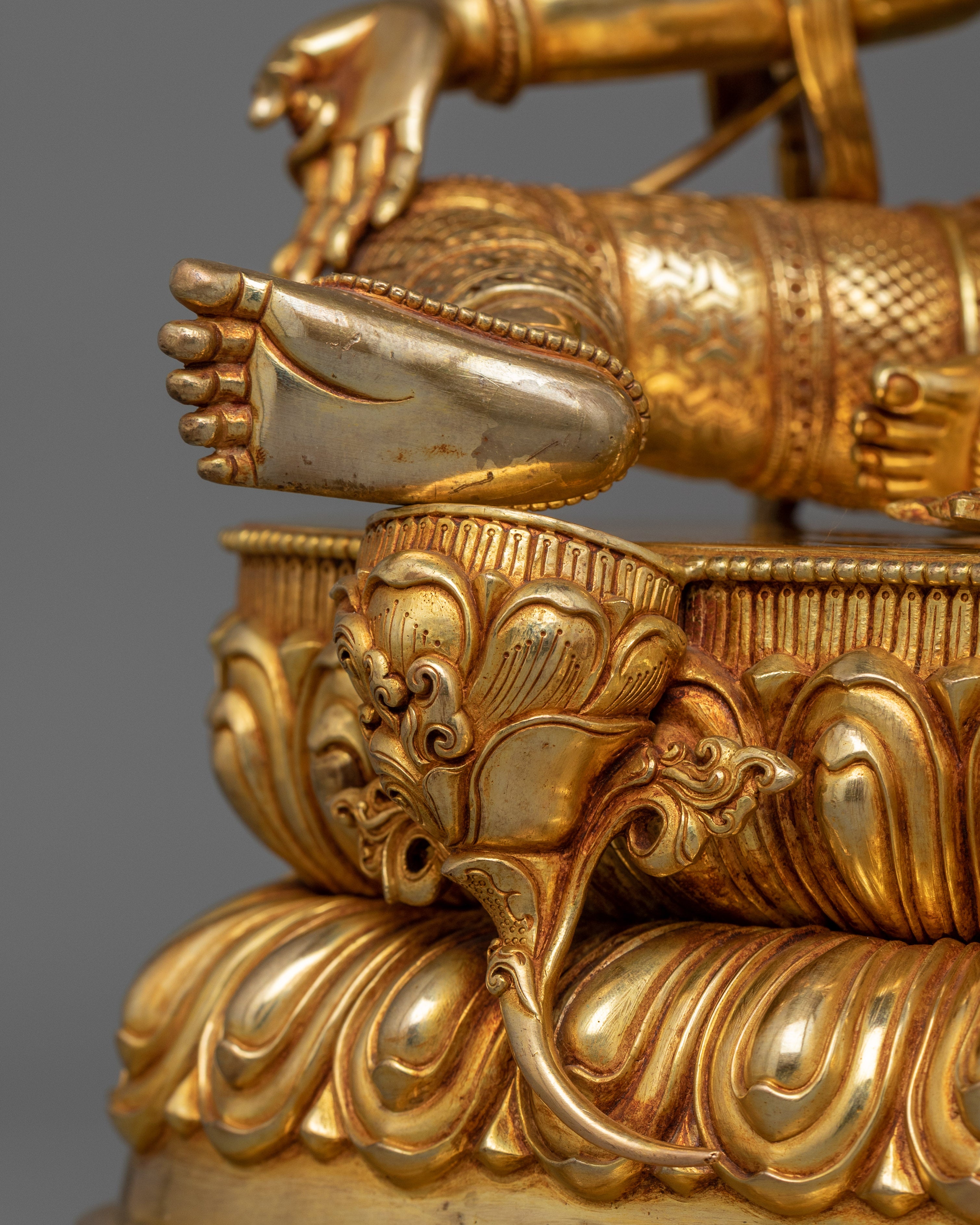 Green Tara Enlightened Female Buddha Sculpture | Goddess Shyamatara Statue