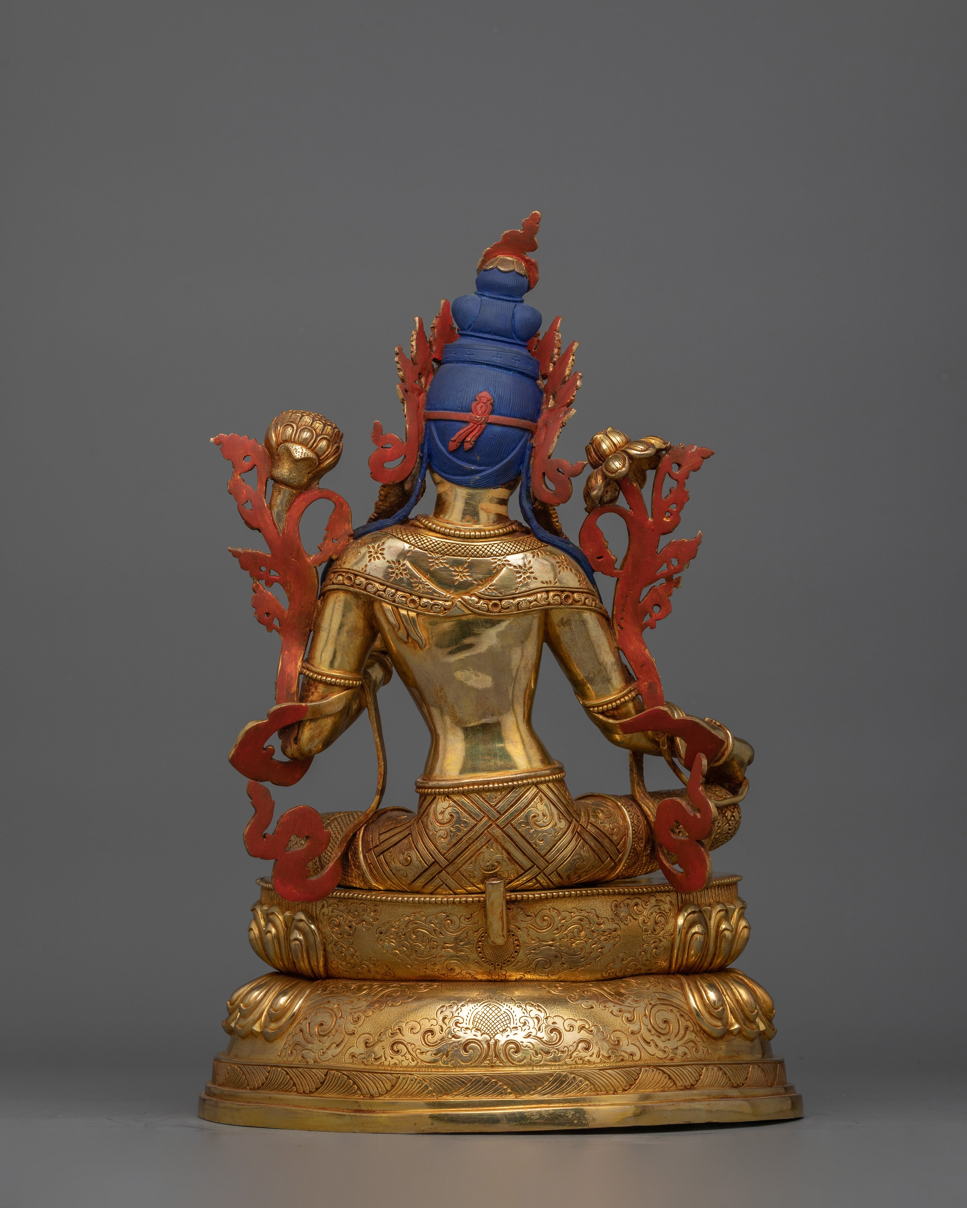 Green Tara Enlightened Female Buddha Sculpture | Goddess Shyamatara Statue