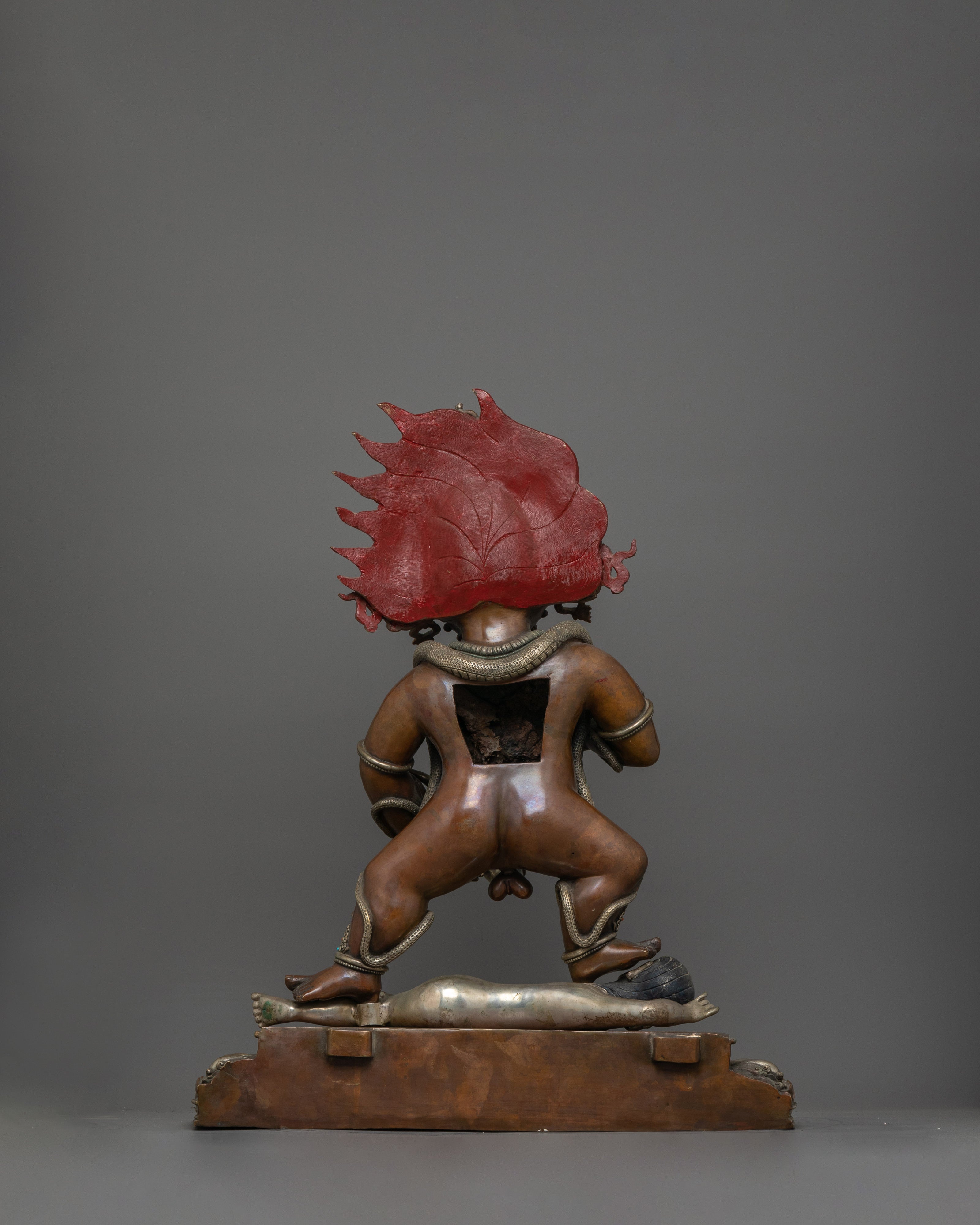 Black Wealth Deity Dzambhala Statue | Wrathful Protector of Wealth