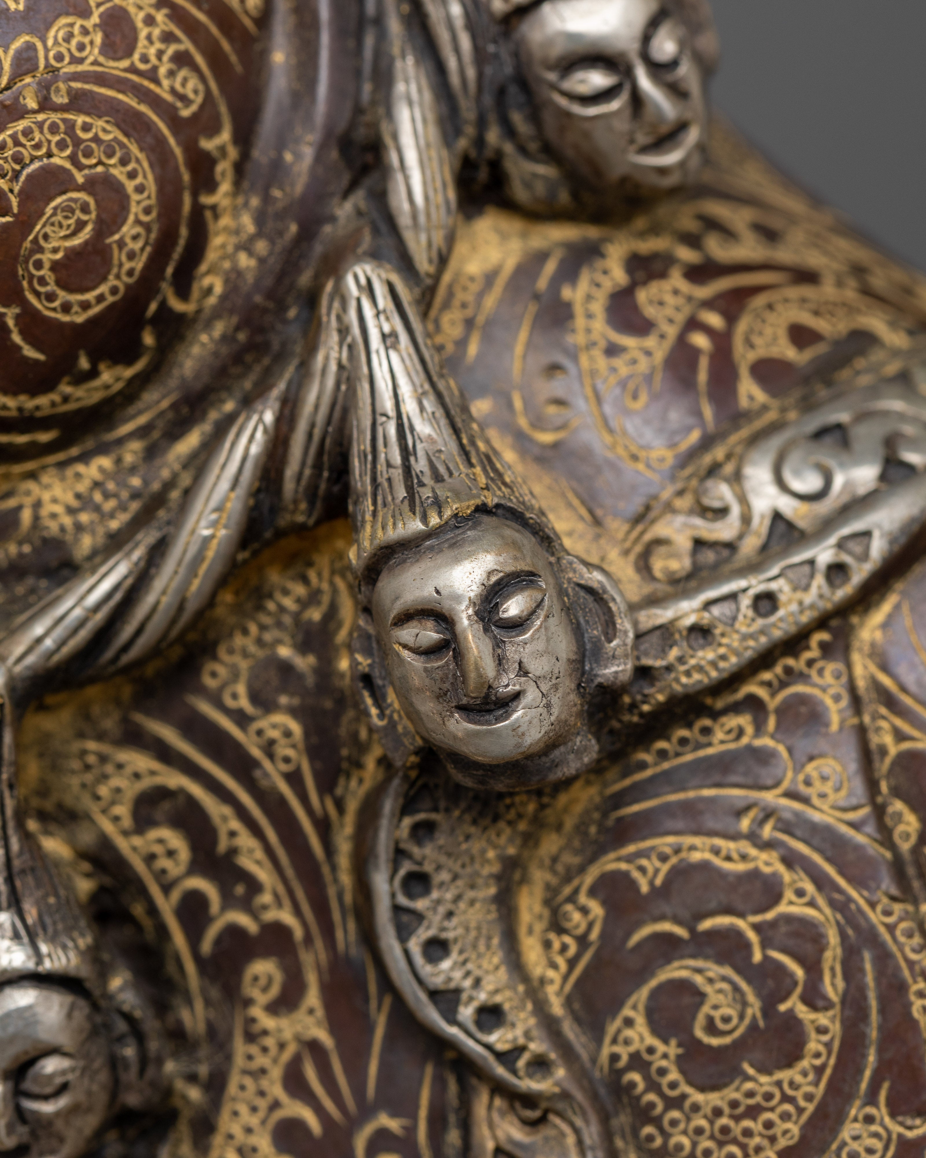 Wrathful Dorje Drollo Buddhist Protector Deity Sculpture | Ideal for Sacred Altar Spaces