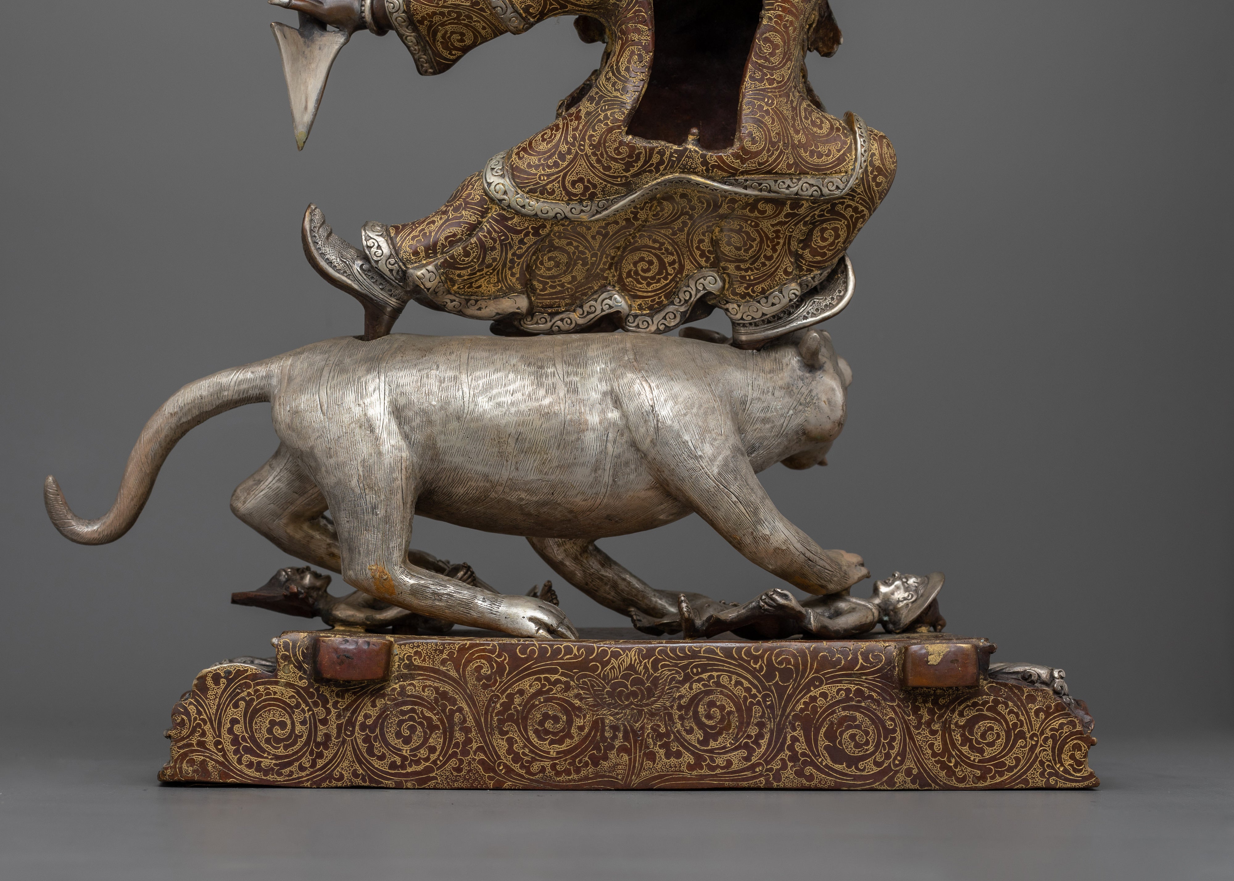 Wrathful Dorje Drollo Buddhist Protector Deity Sculpture | Ideal for Sacred Altar Spaces