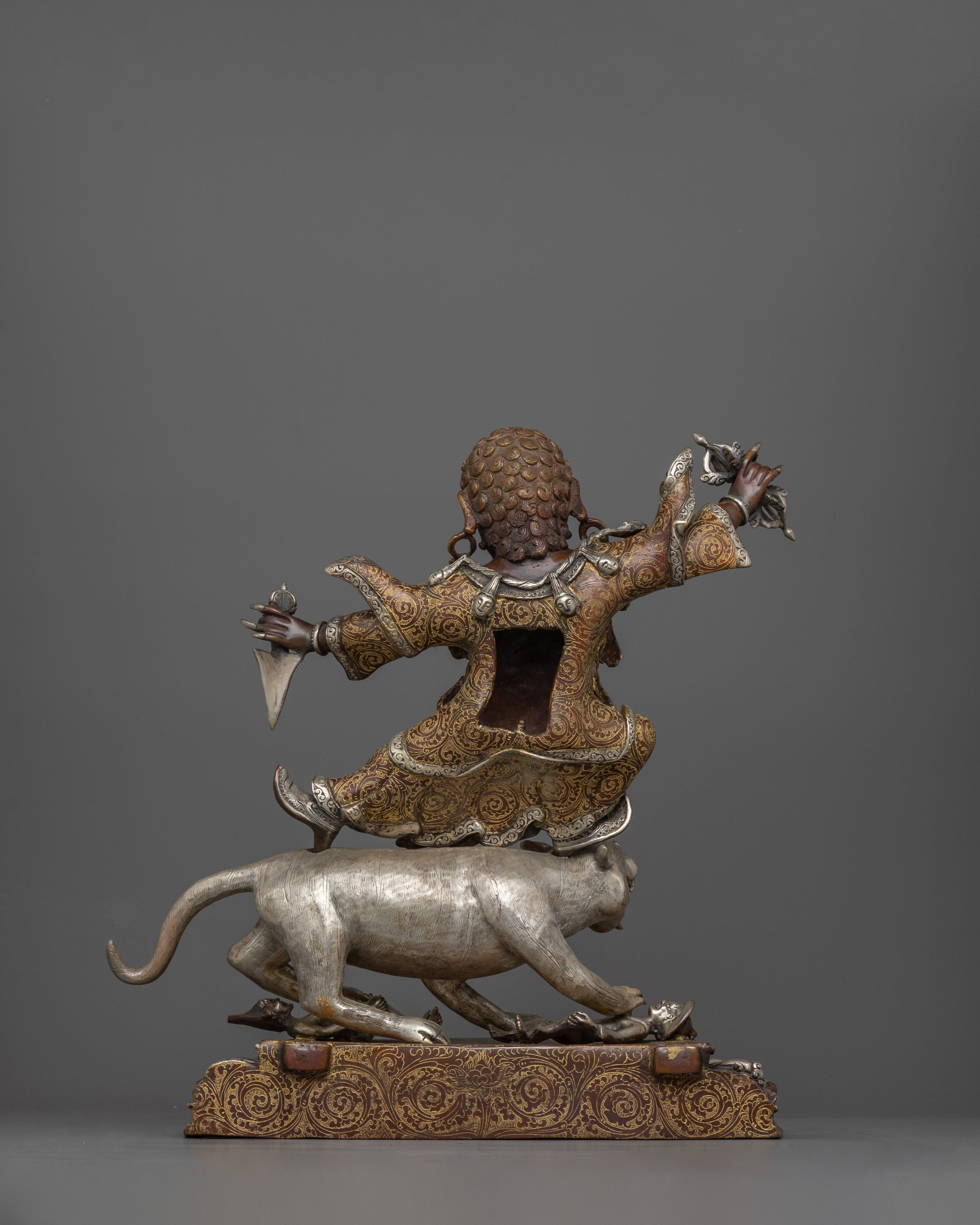 Wrathful Dorje Drollo Buddhist Protector Deity Sculpture | Ideal for Sacred Altar Spaces