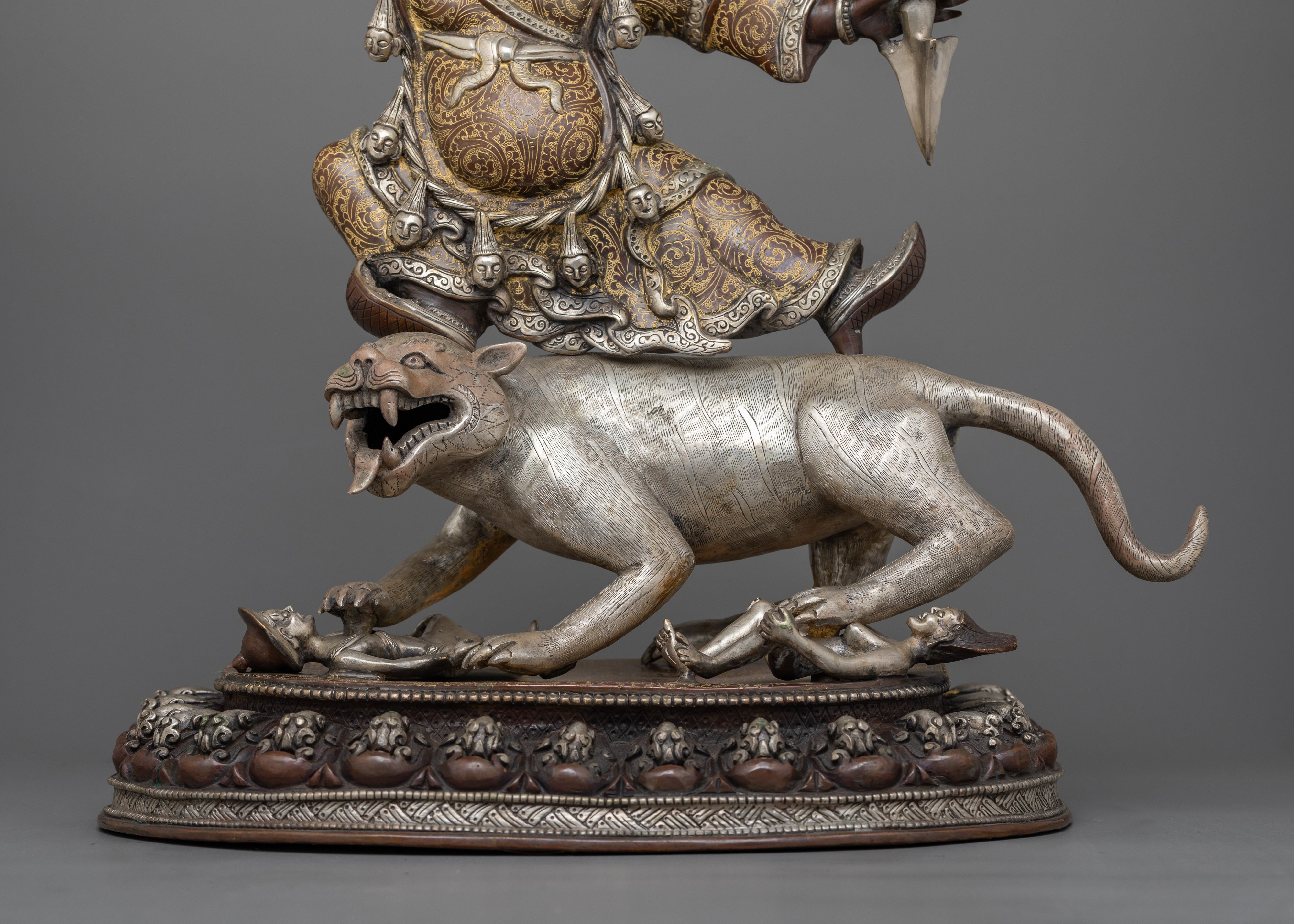 Wrathful Dorje Drollo Buddhist Protector Deity Sculpture | Ideal for Sacred Altar Spaces