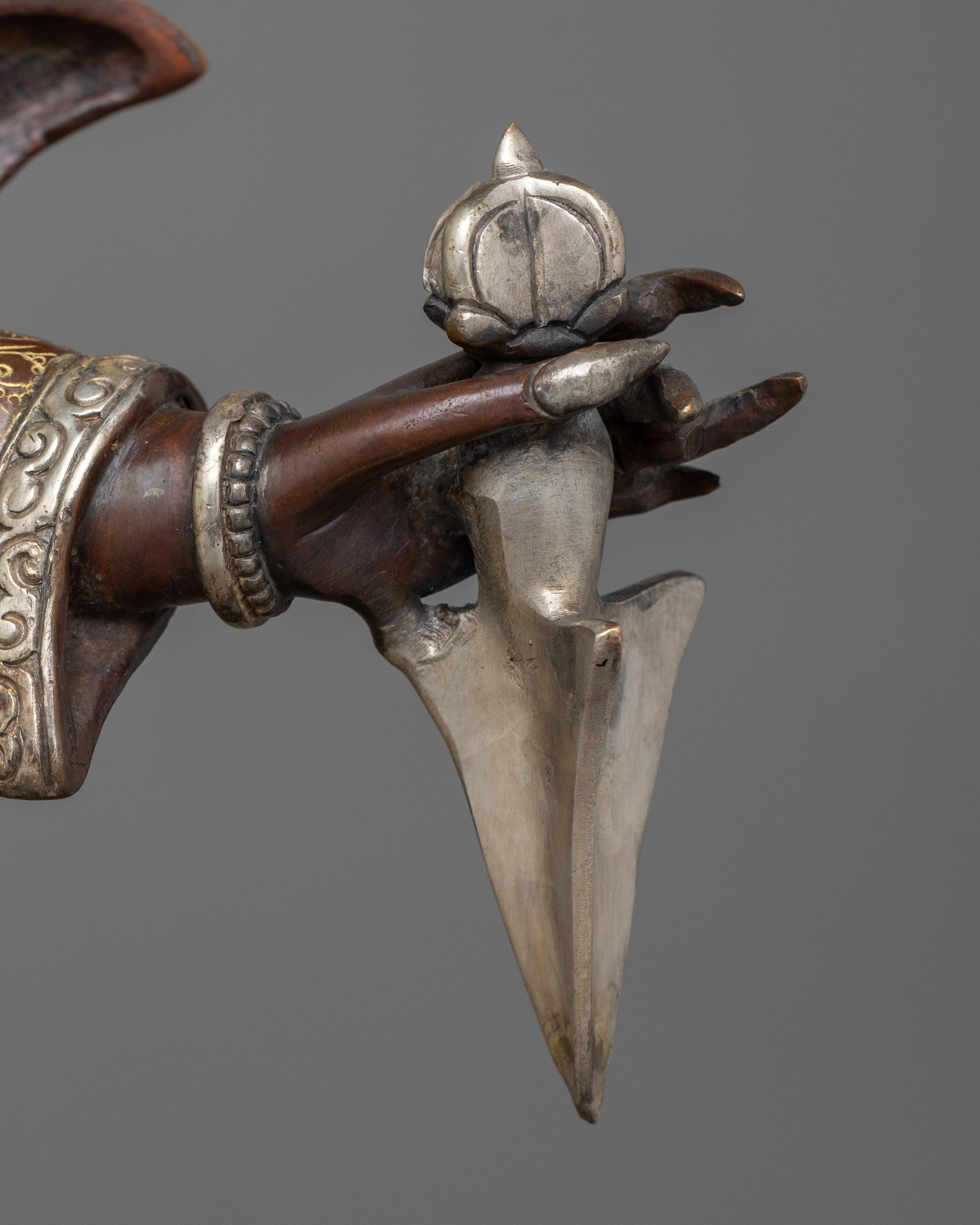 Wrathful Dorje Drollo Buddhist Protector Deity Sculpture | Ideal for Sacred Altar Spaces