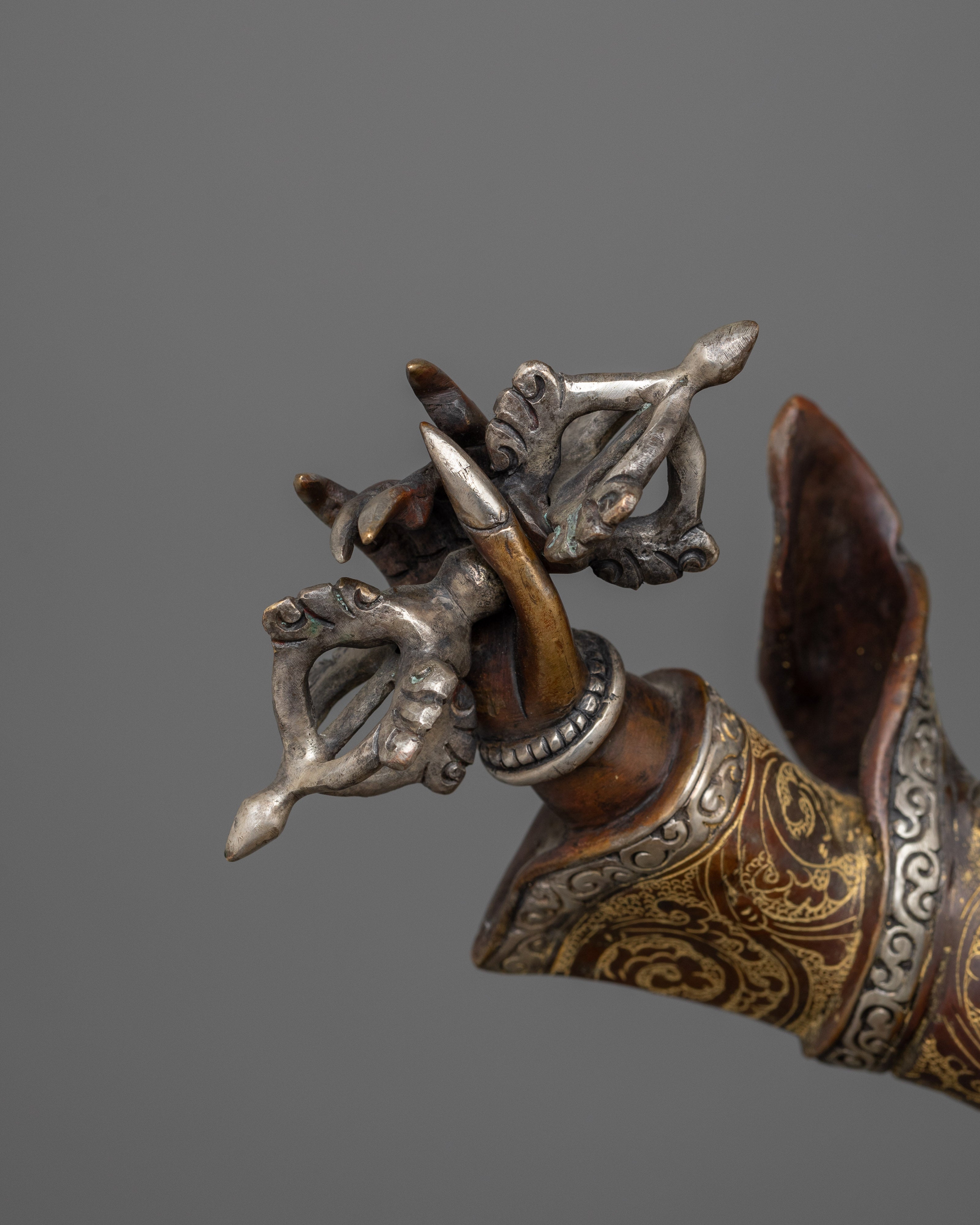 Wrathful Dorje Drollo Buddhist Protector Deity Sculpture | Ideal for Sacred Altar Spaces