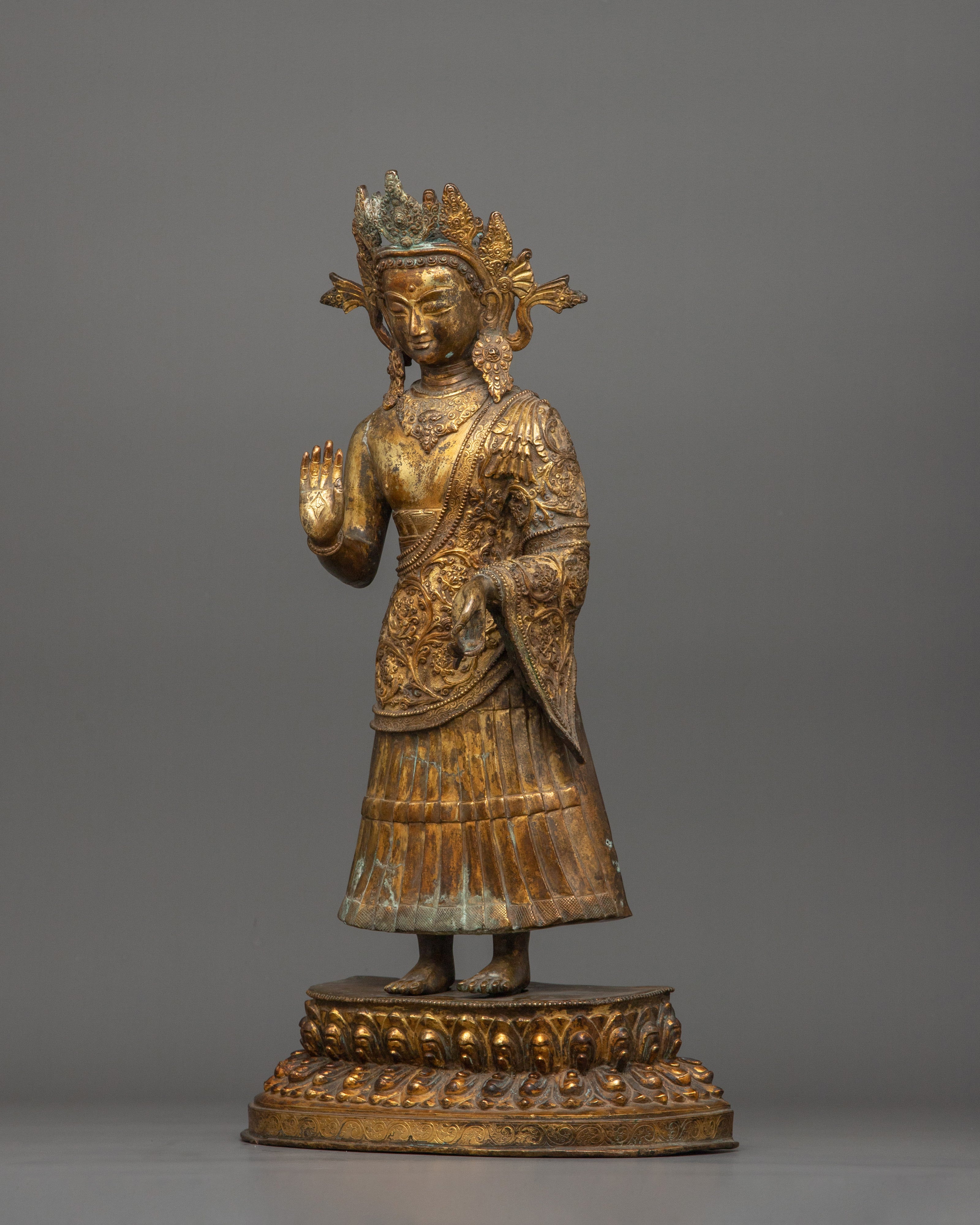 Bodhisattva of The Past Dipankara Buddha Statue | Tibetan Sculpture Art