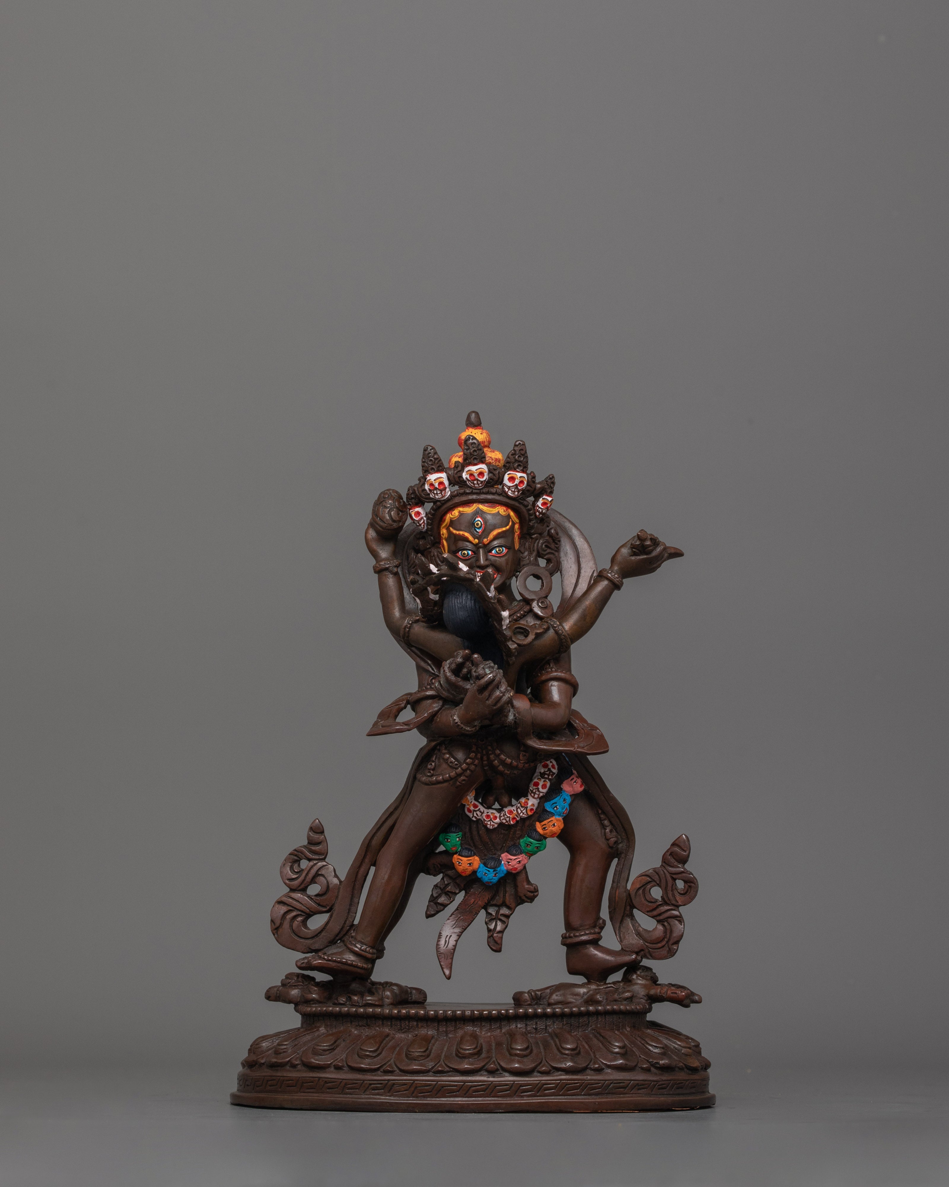 Tantric Deity Chakrasamvara Statue | Vajrayana Rituals Wrathful Deity