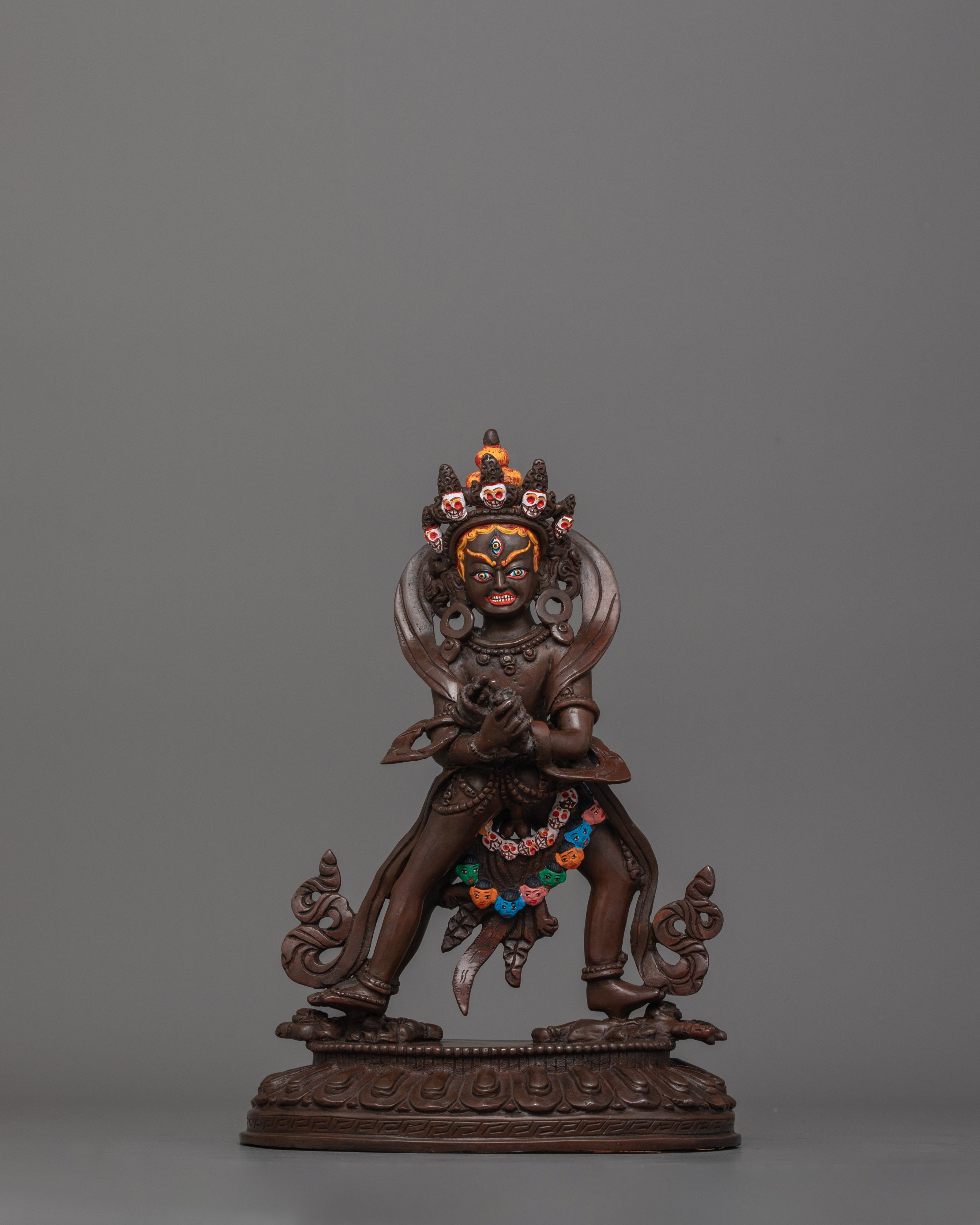 Tantric Deity Chakrasamvara Statue | Vajrayana Rituals Wrathful Deity