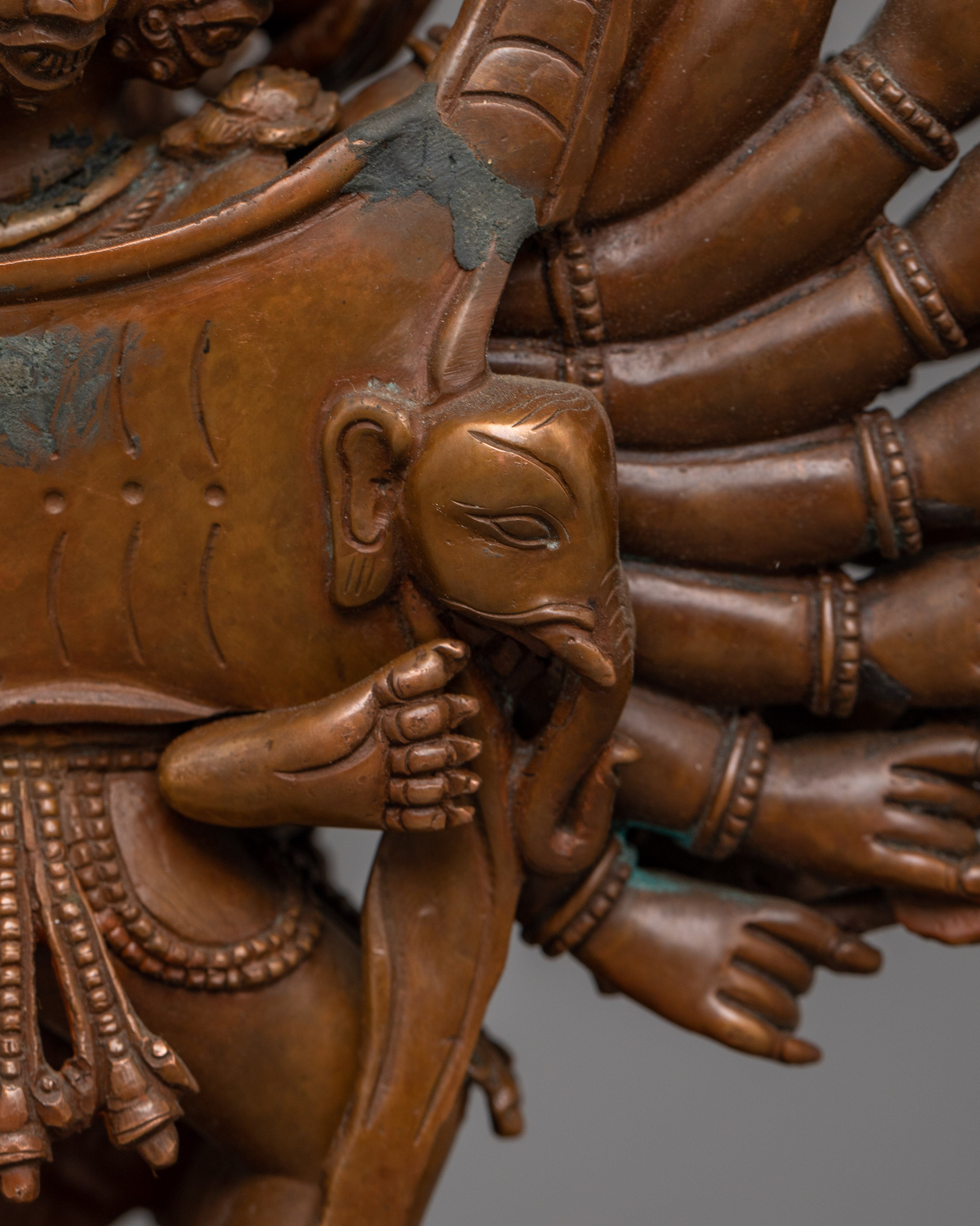 Wrathful Deity Yamantaka Sculpture | Majestic Buddhist Protector Statue