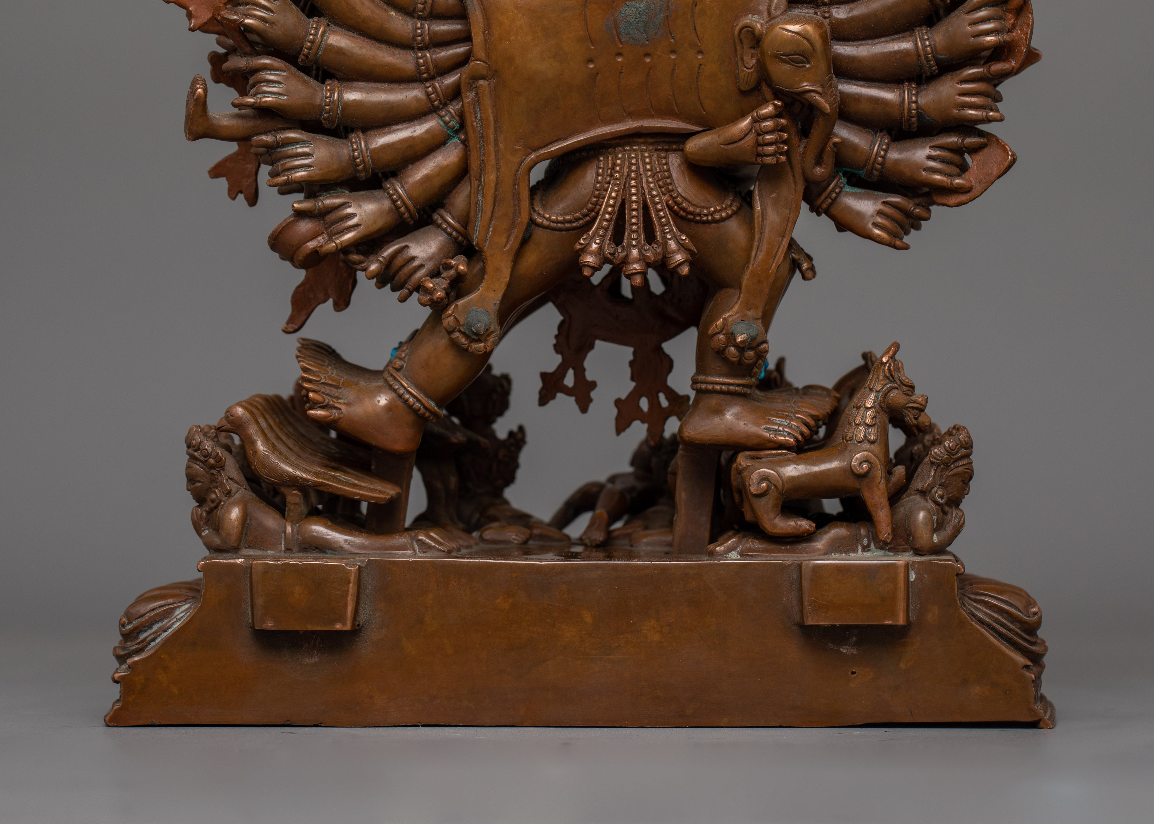 Wrathful Deity Yamantaka Sculpture | Majestic Buddhist Protector Statue