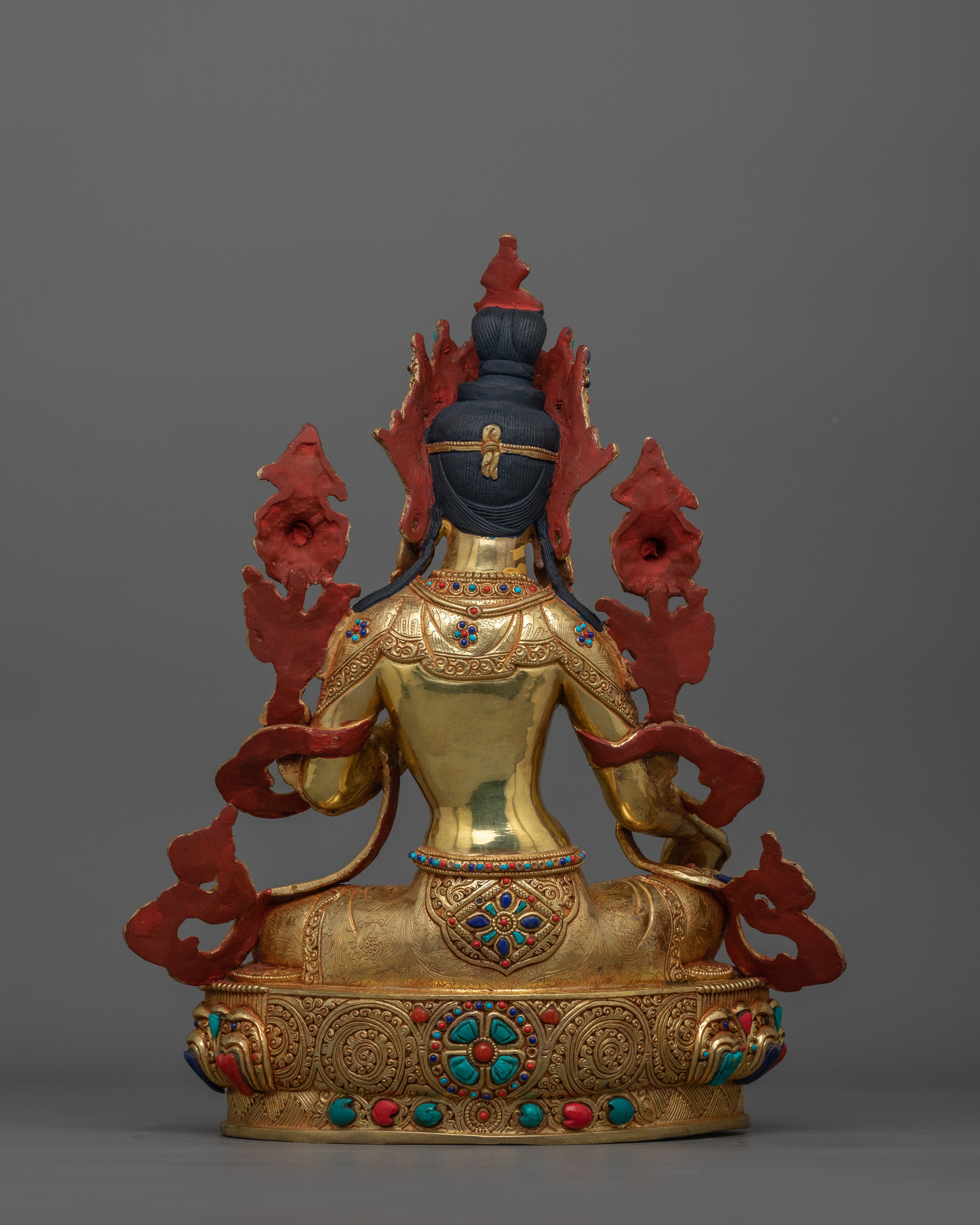 Symbol of Compassion, Handcrafted Green Tara Statue | Sacred Nepalese Artifact