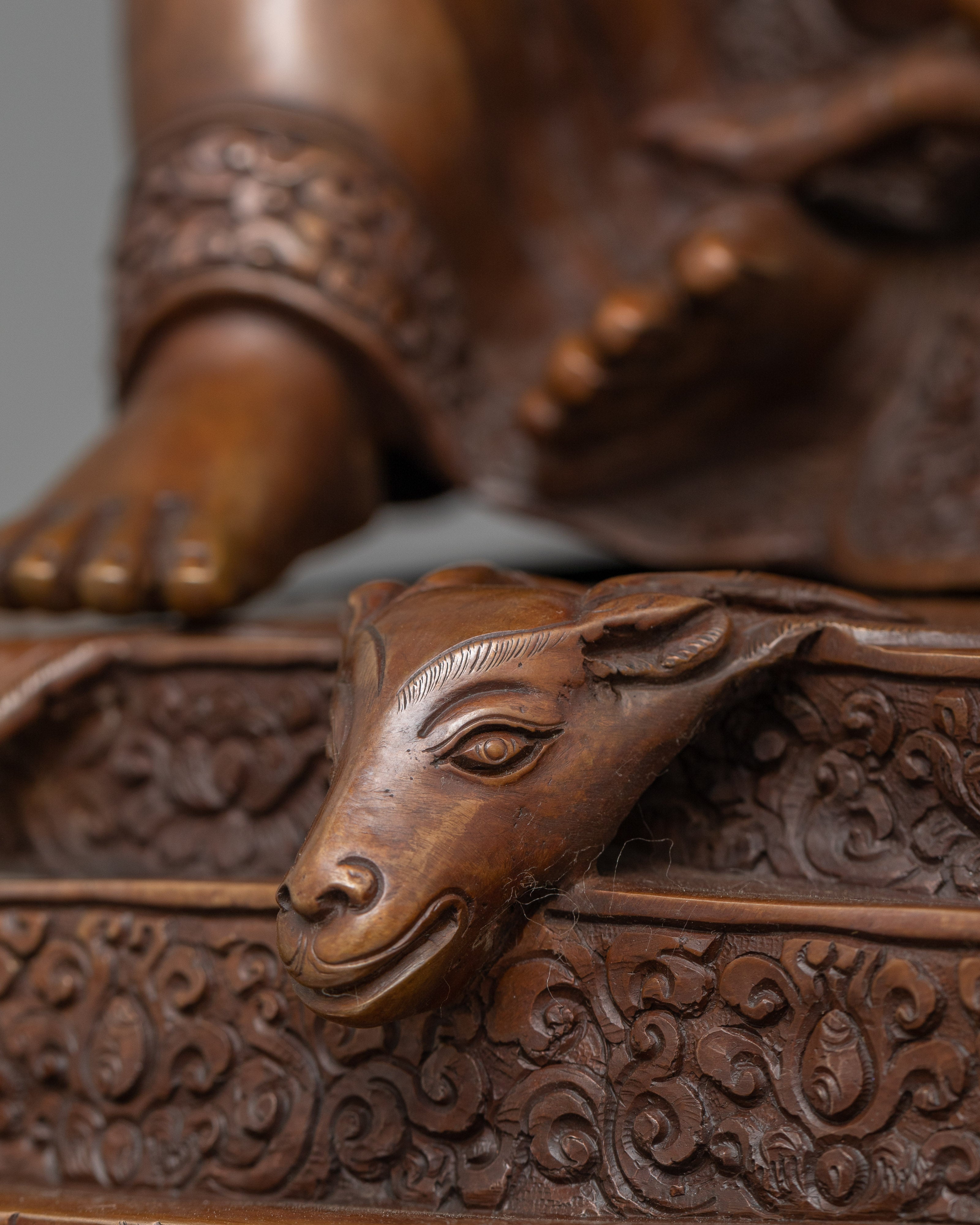 Jetsun Milarepa Tibetan Saint Statue | Buddhist Master Milarepa Sculpture