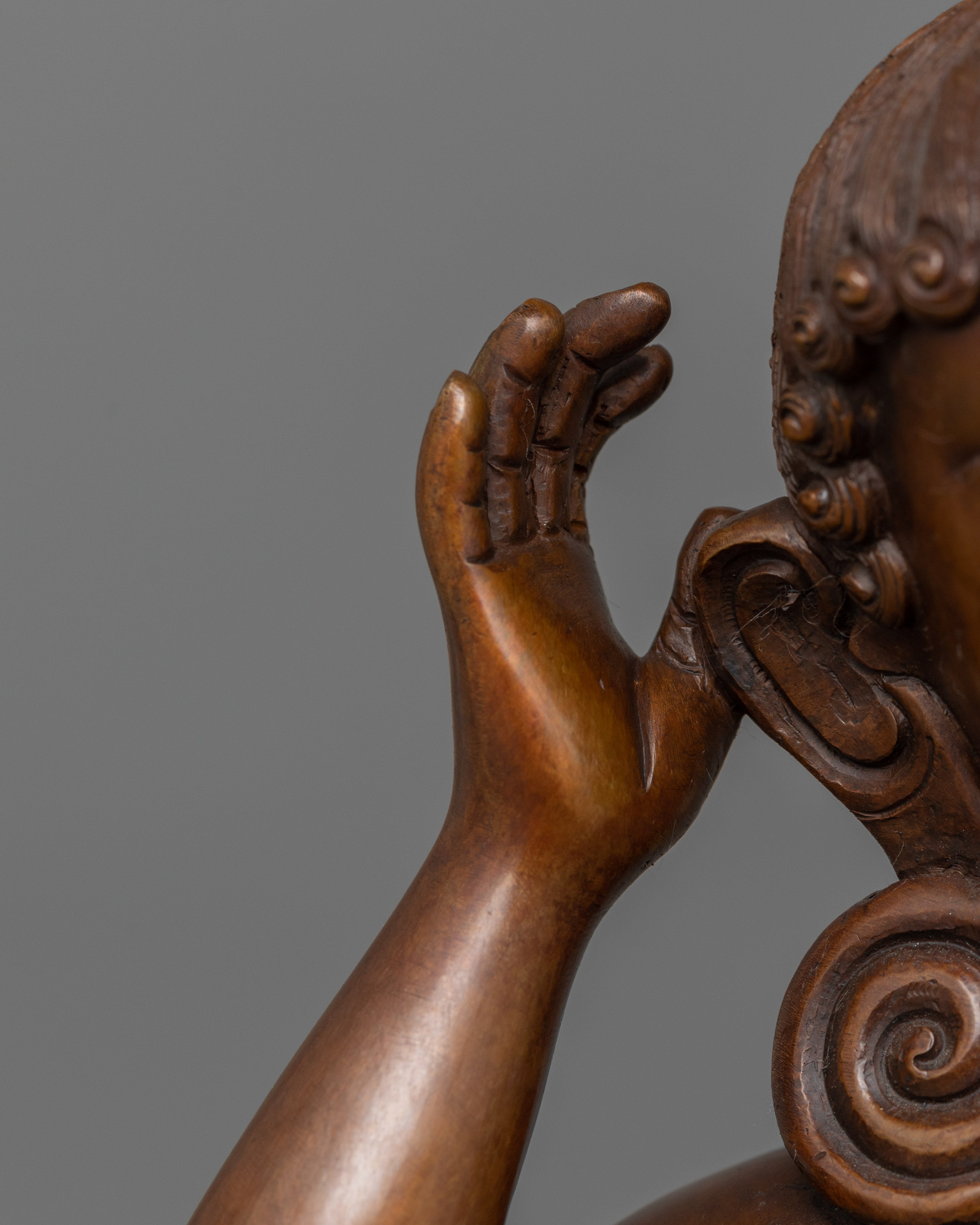 Jetsun Milarepa Tibetan Saint Statue | Buddhist Master Milarepa Sculpture